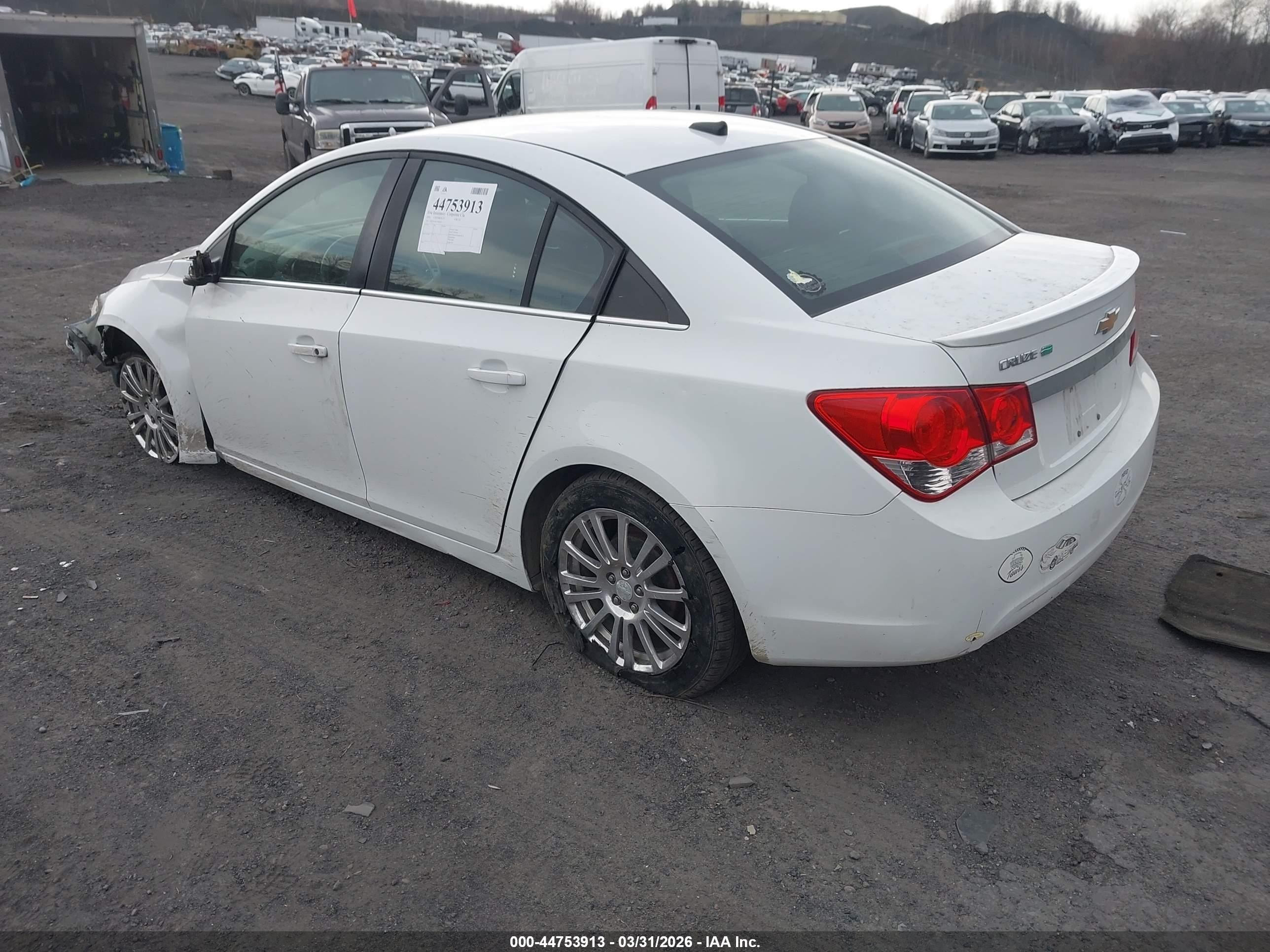 2012 Chevrolet Cruze Eco White vin: 1G1PJ5SC6C7190620