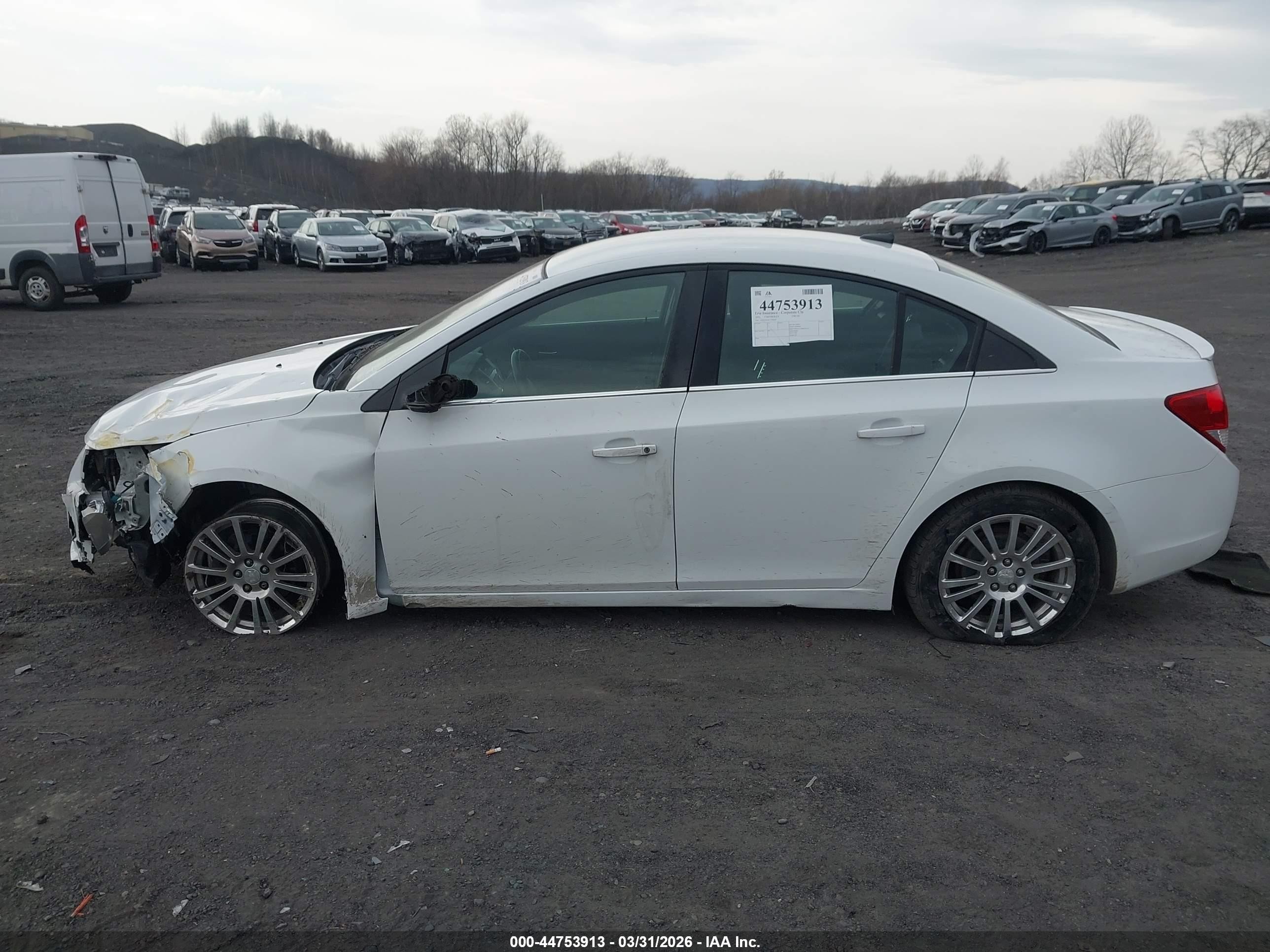 2012 Chevrolet Cruze Eco White vin: 1G1PJ5SC6C7190620