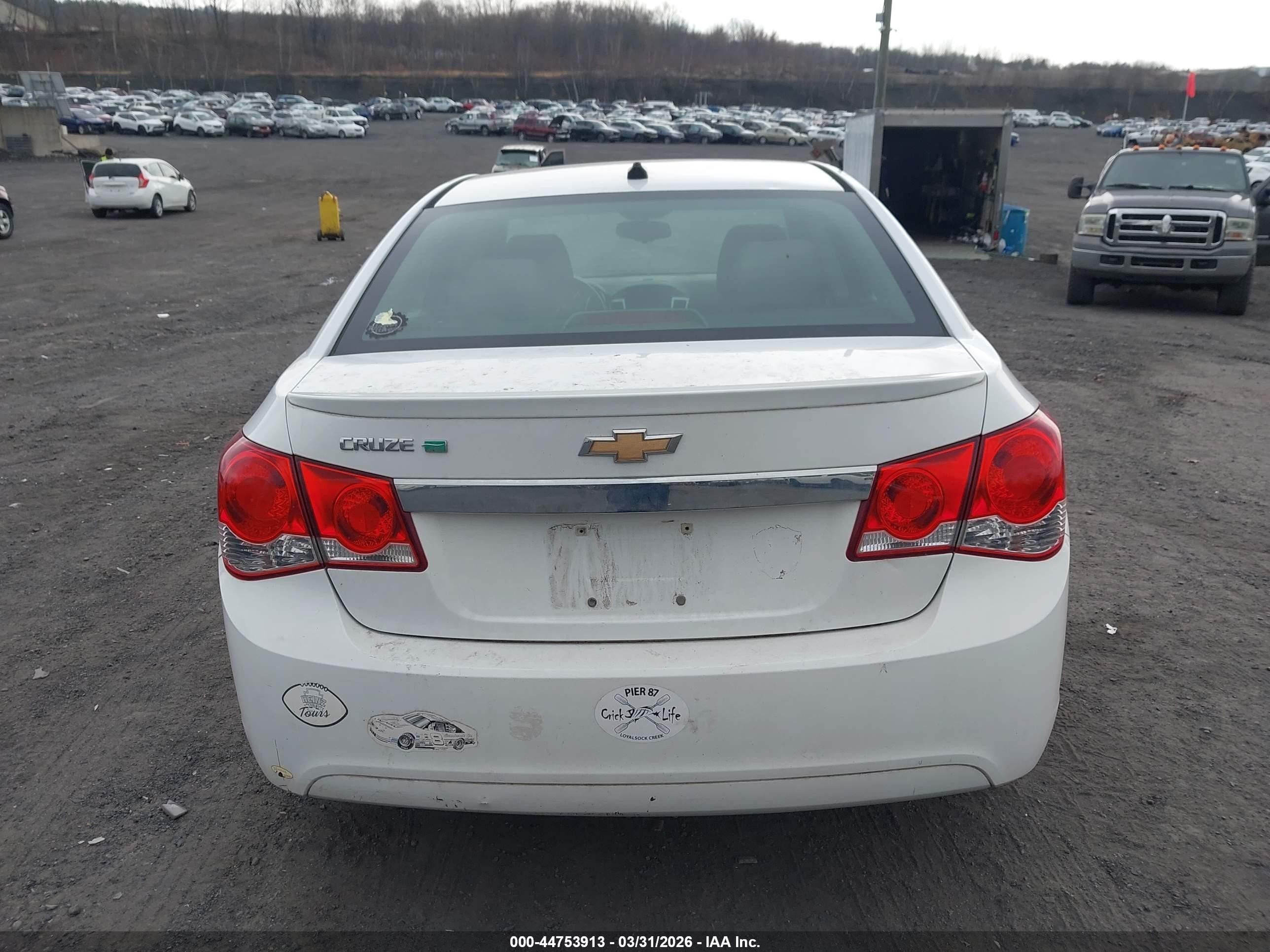 2012 Chevrolet Cruze Eco White vin: 1G1PJ5SC6C7190620