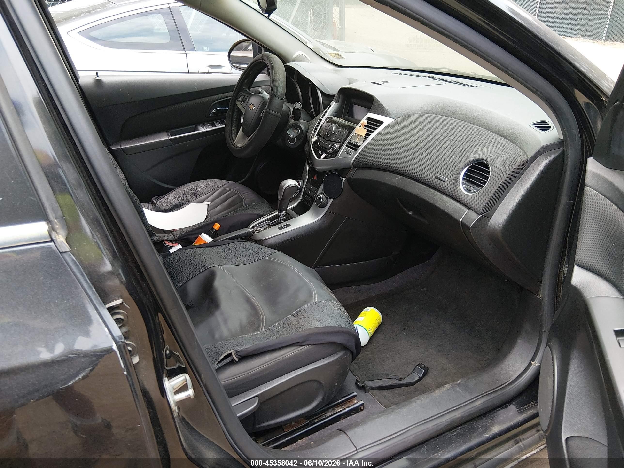 2012 Chevrolet Cruze Eco Black vin: 1G1PJ5SC6C7289504