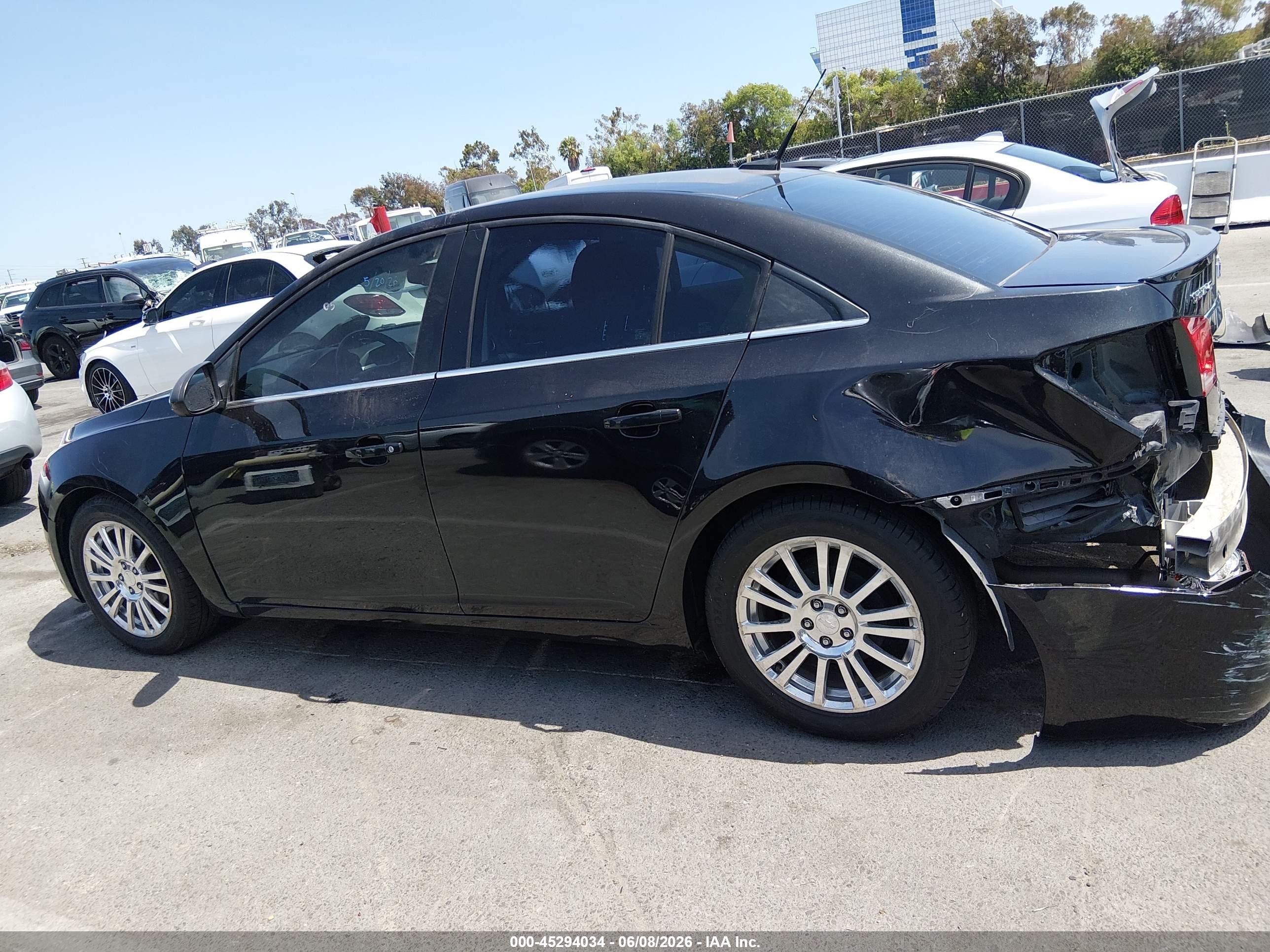 2012 Chevrolet Cruze Eco Black vin: 1G1PJ5SC7C7310294