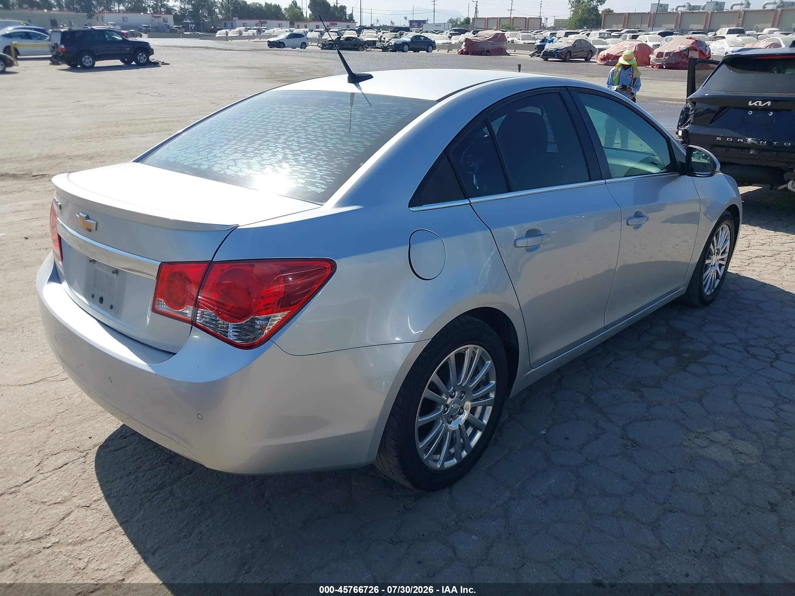 2012 Chevrolet Cruze Eco Серебряный vin: 1G1PJ5SC7C7367868