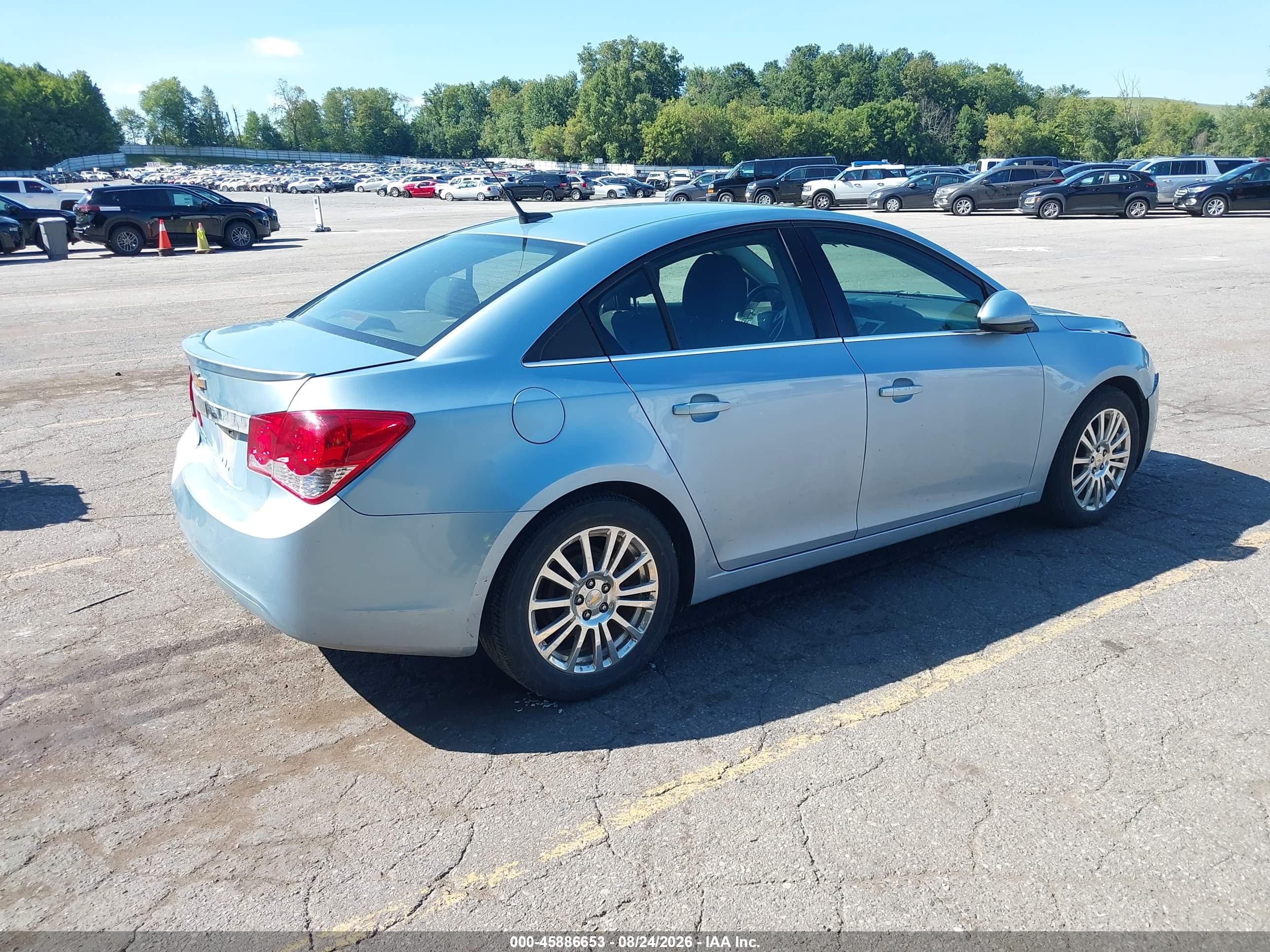 2012 Chevrolet Cruze Eco Light Blue vin: 1G1PJ5SC8C7131732