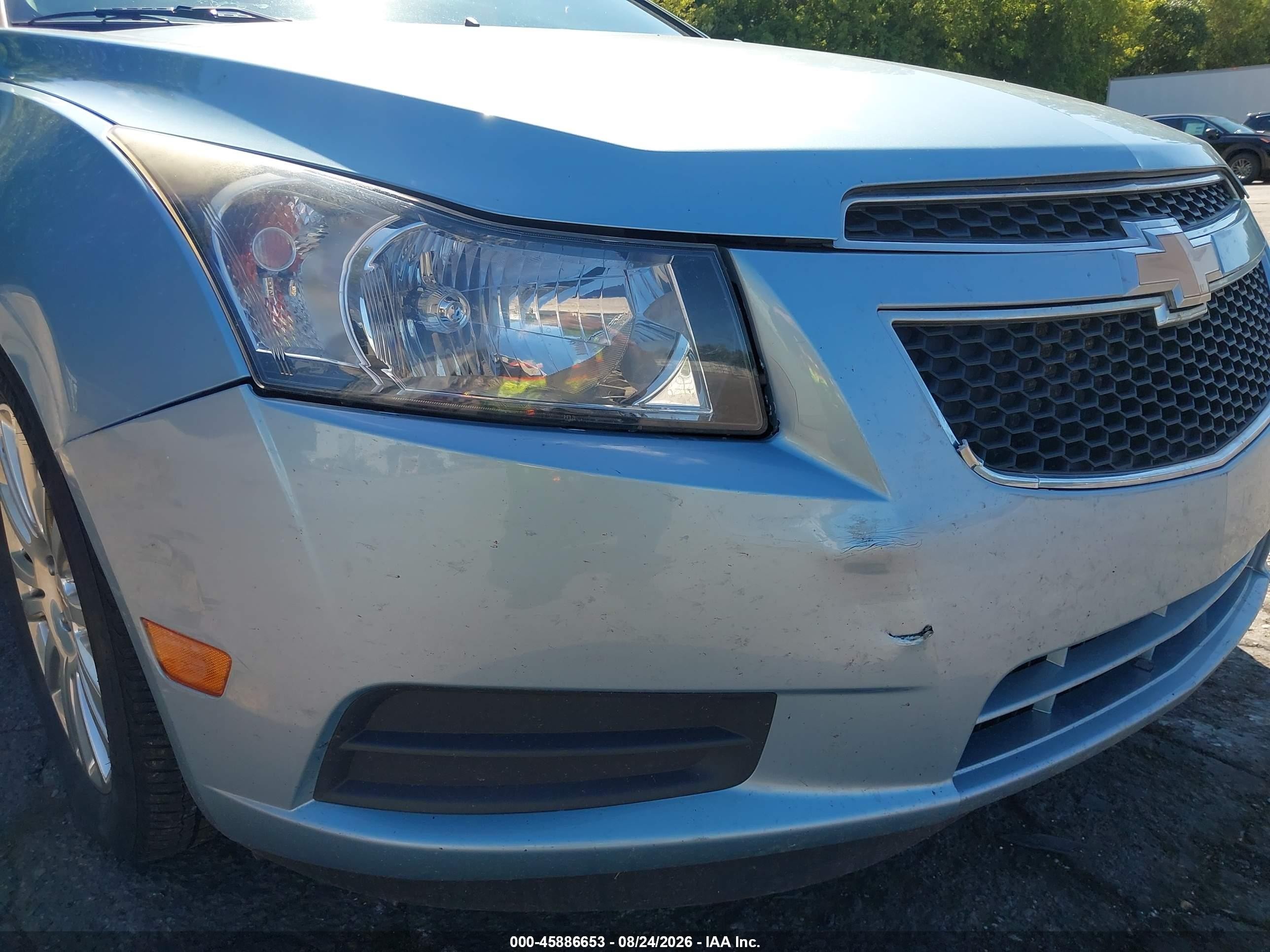 2012 Chevrolet Cruze Eco Light Blue vin: 1G1PJ5SC8C7131732