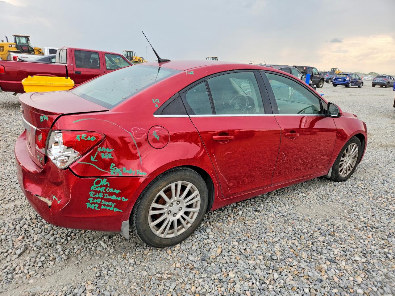 2012 Chevrolet Cruze Eco Red vin: 1G1PJ5SC8C7208891