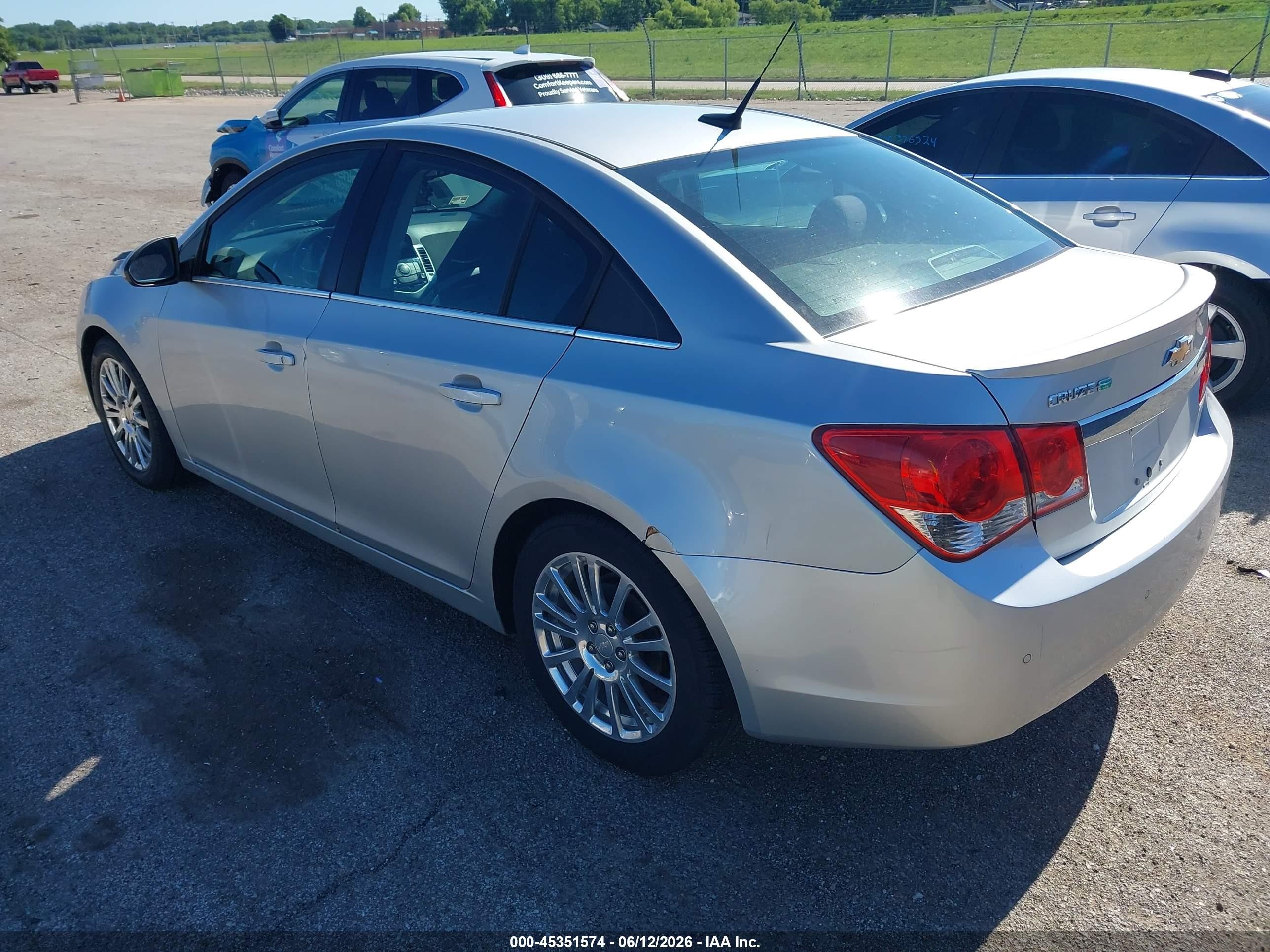 2012 Chevrolet Cruze Eco Silver vin: 1G1PJ5SCXC7313335