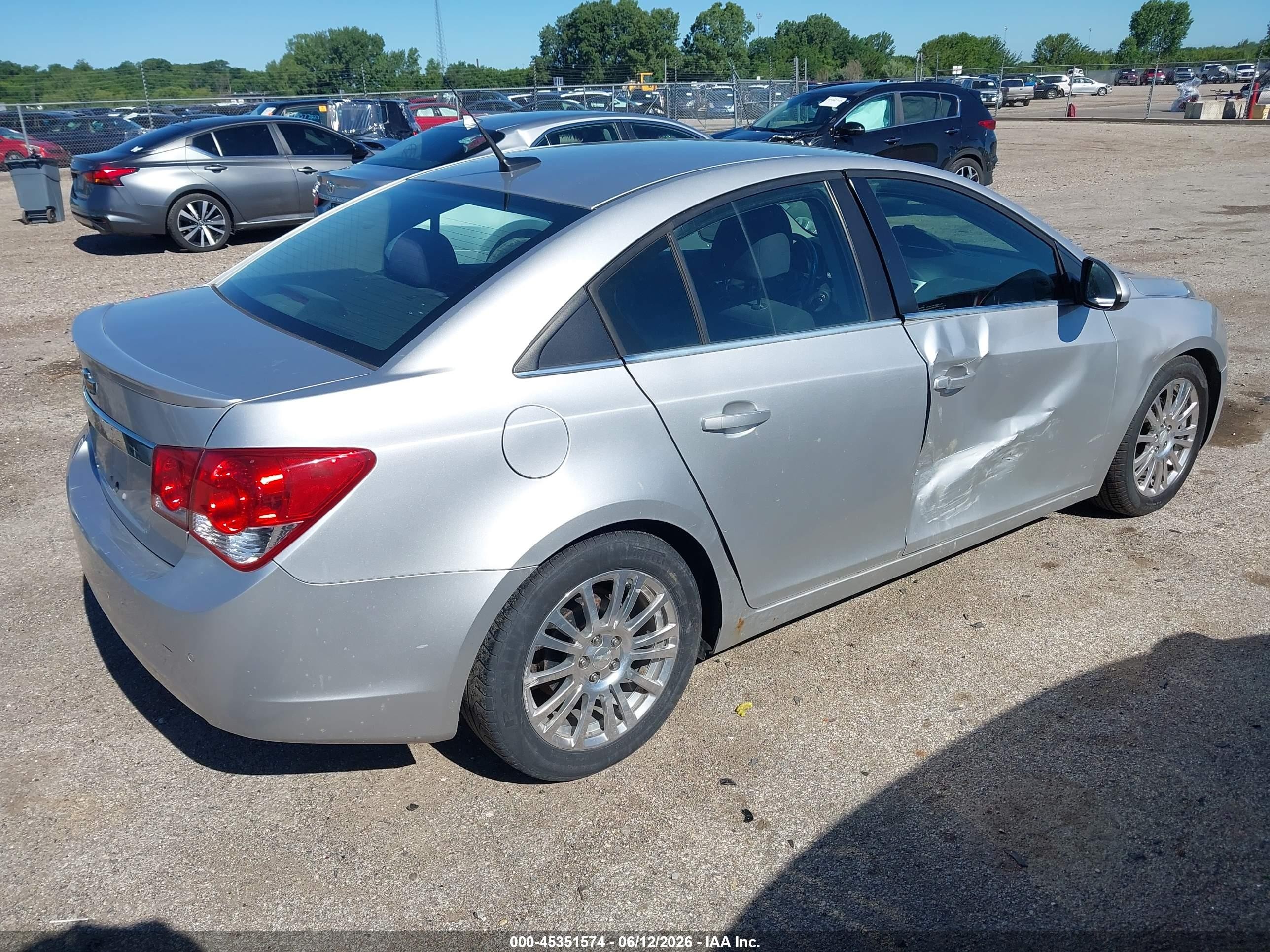 2012 Chevrolet Cruze Eco Silver vin: 1G1PJ5SCXC7313335