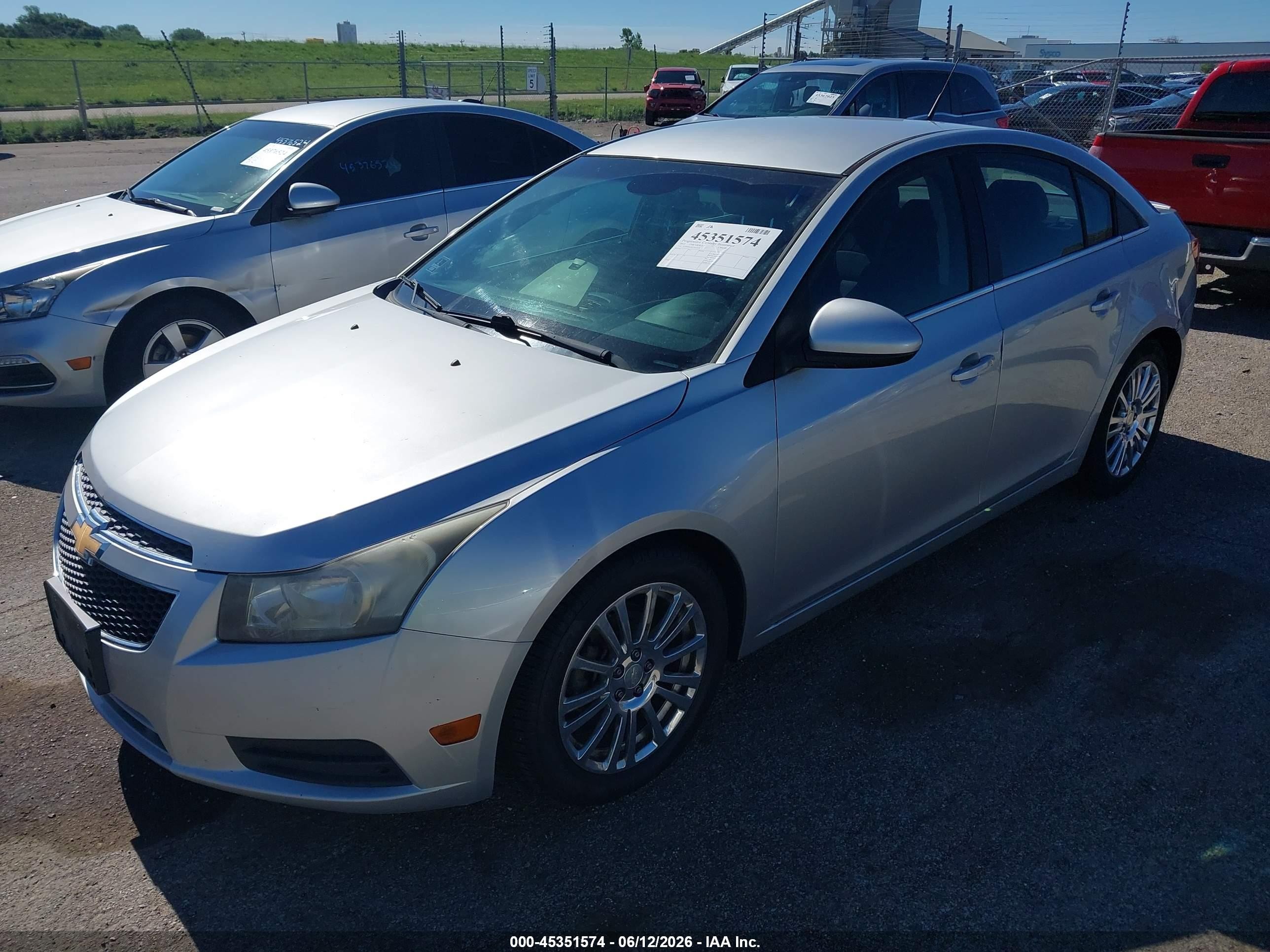 2012 Chevrolet Cruze Eco Silver vin: 1G1PJ5SCXC7313335