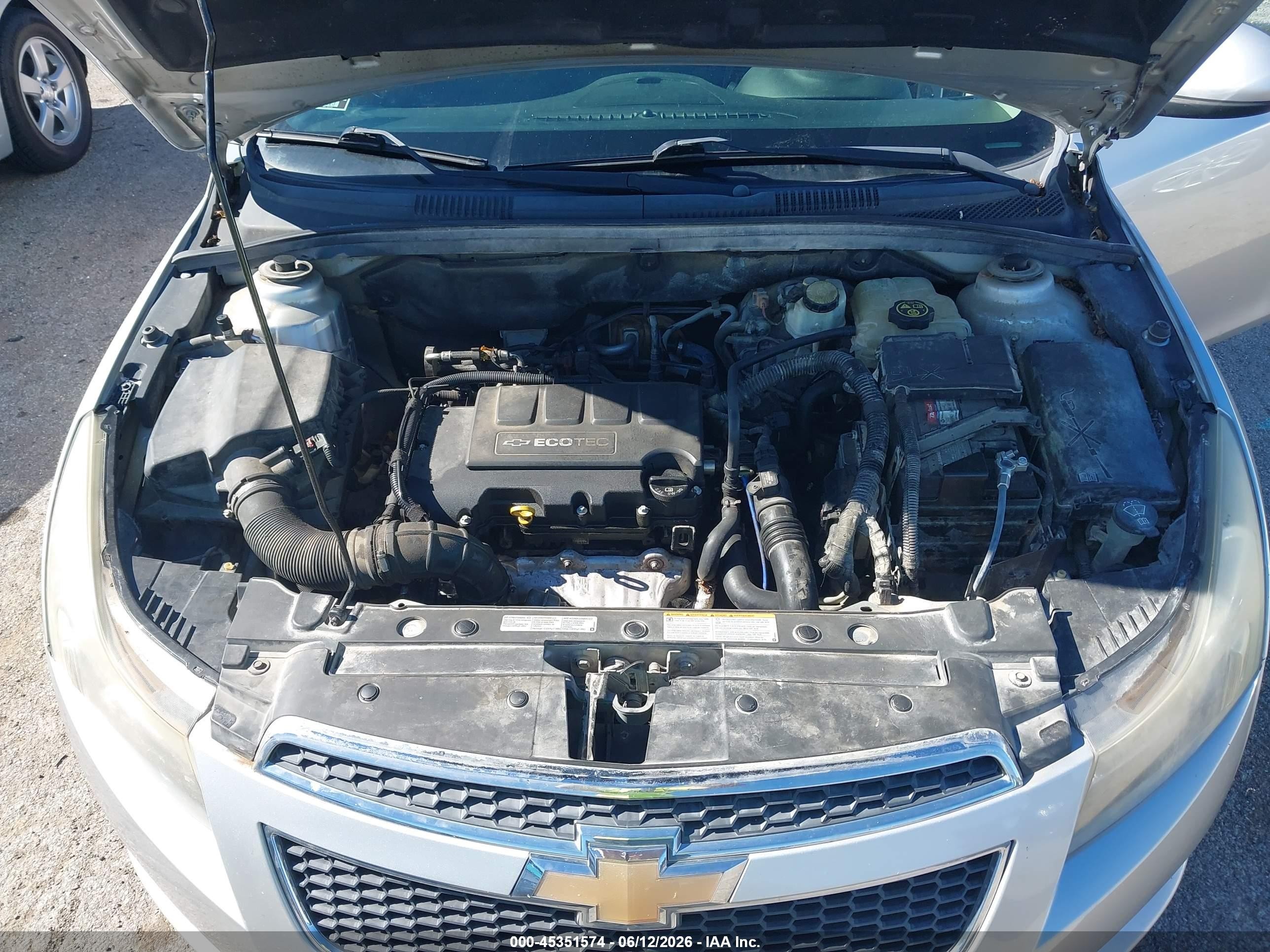2012 Chevrolet Cruze Eco Silver vin: 1G1PJ5SCXC7313335