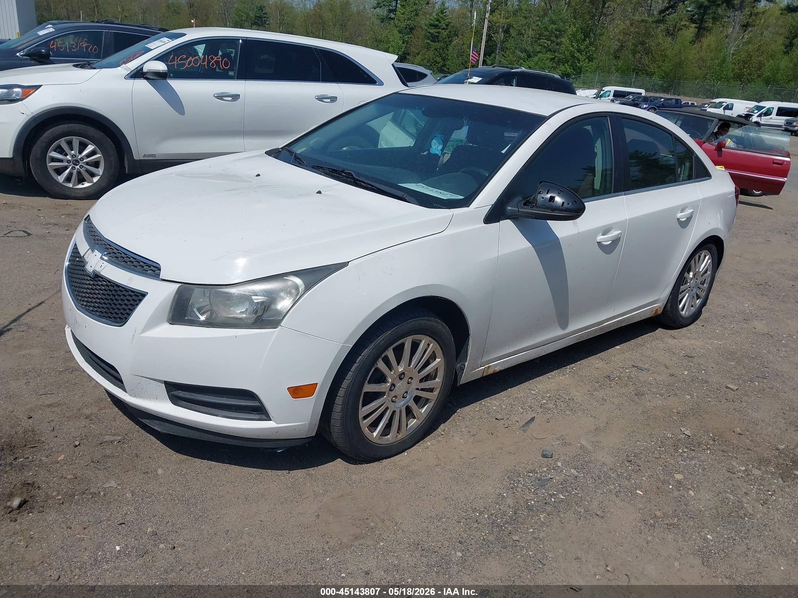 2012 Chevrolet Cruze Eco White vin: 1G1PJ5SCXC7335075