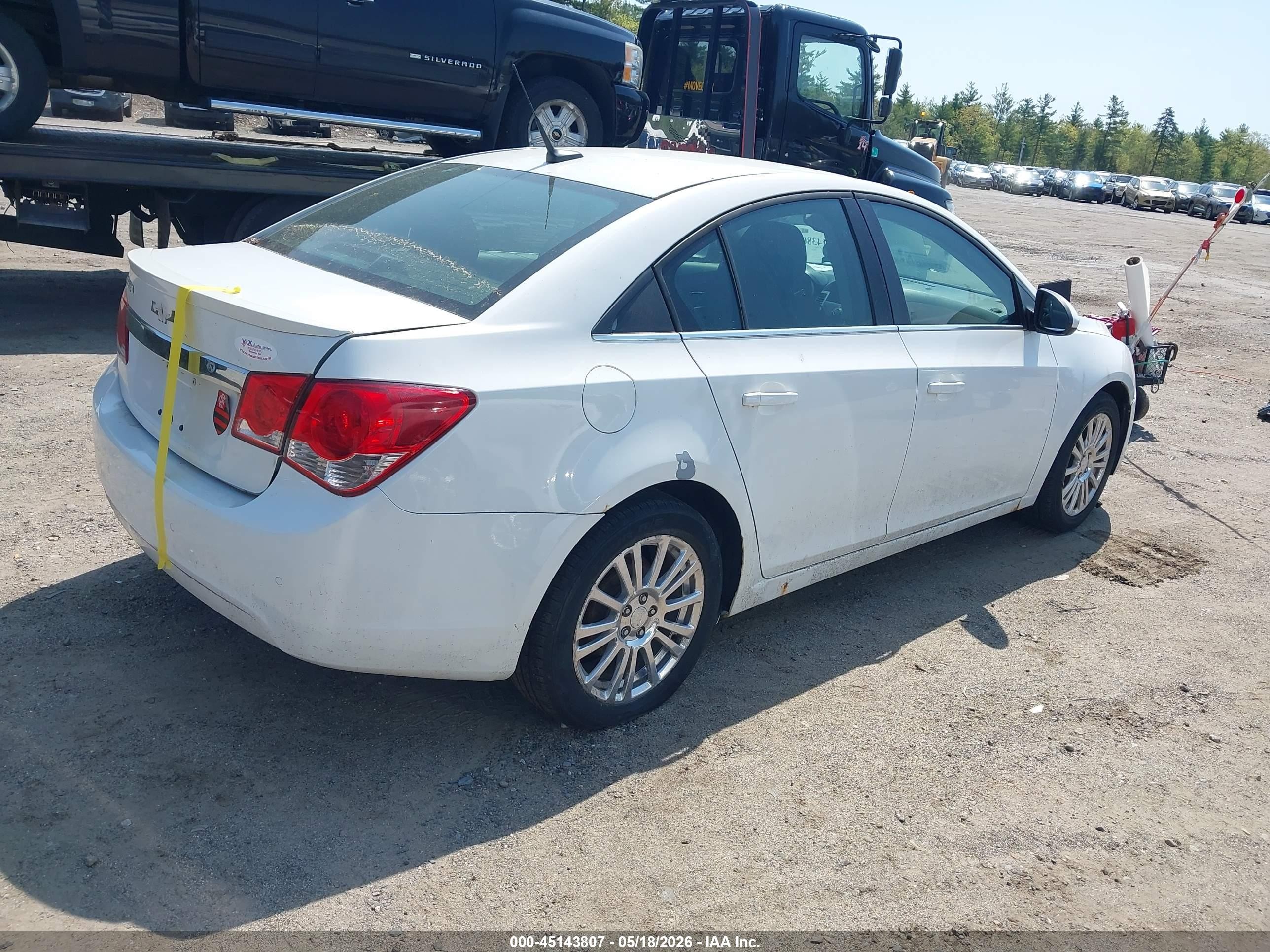 2012 Chevrolet Cruze Eco White vin: 1G1PJ5SCXC7335075