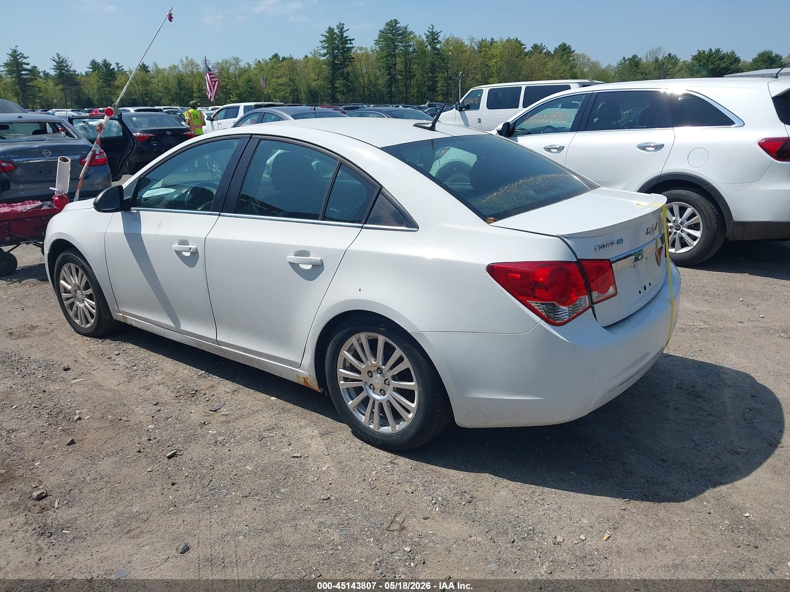2012 Chevrolet Cruze Eco White vin: 1G1PJ5SCXC7335075