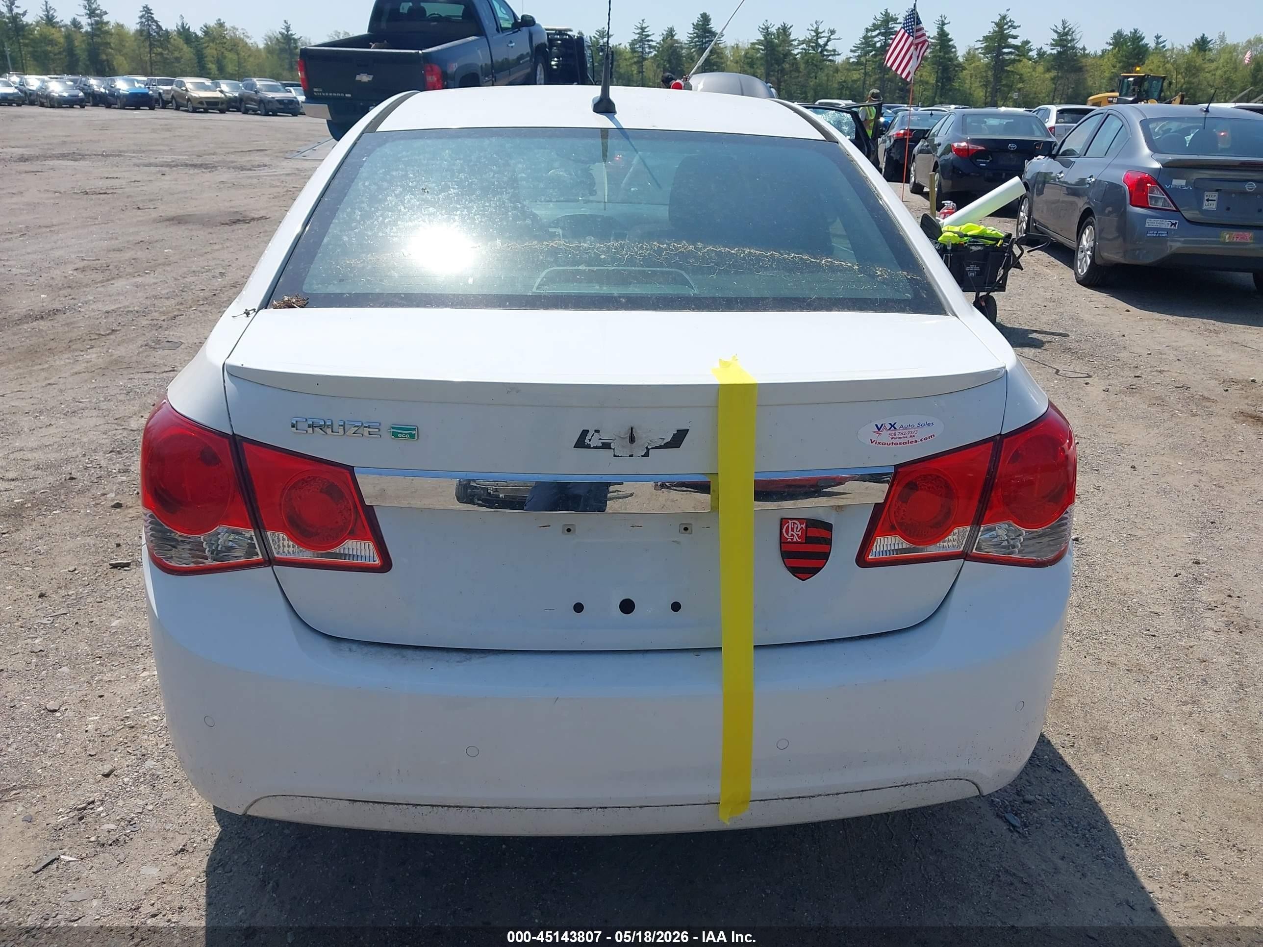 2012 Chevrolet Cruze Eco White vin: 1G1PJ5SCXC7335075