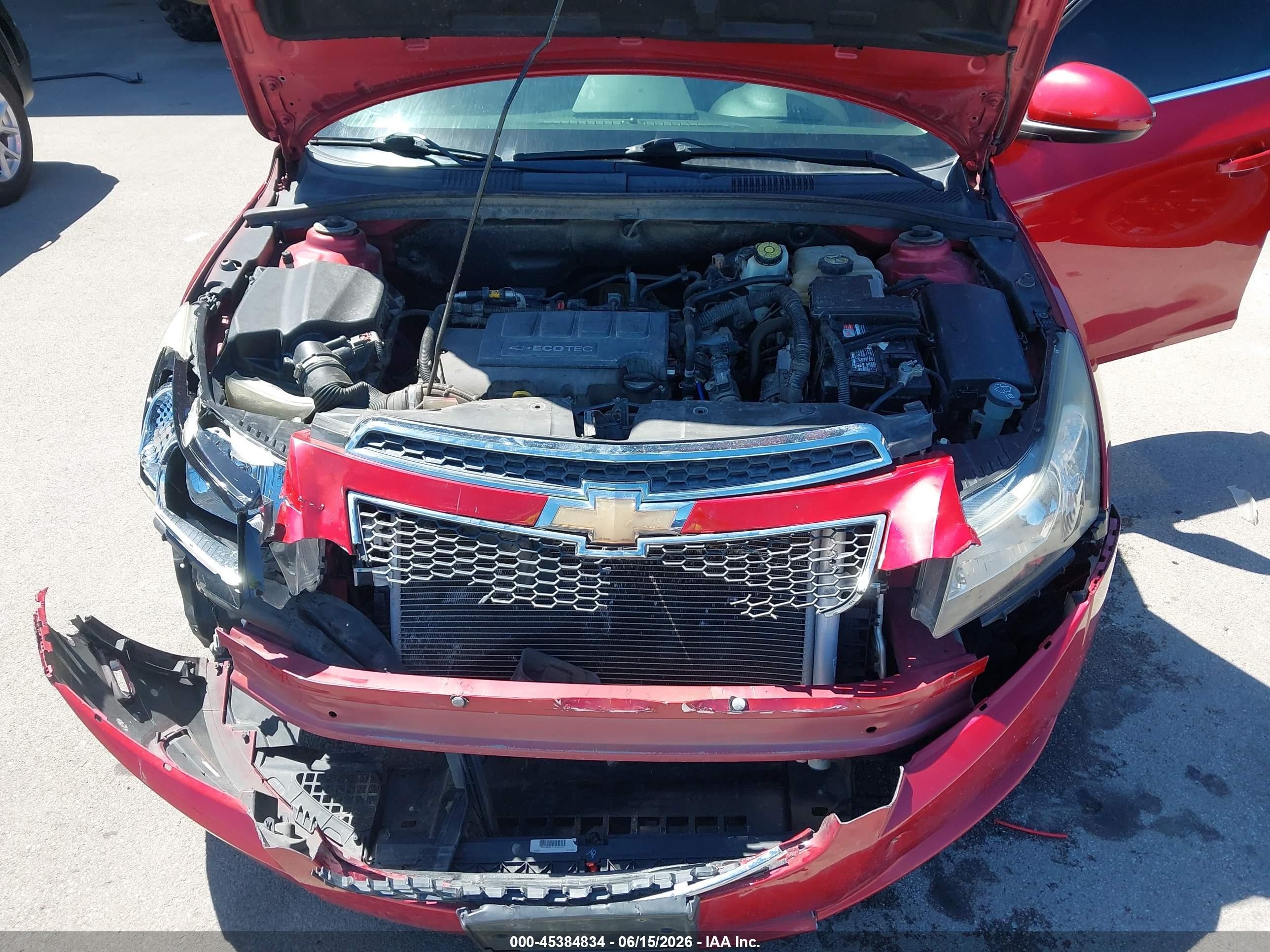 2012 Chevrolet Cruze Eco Red vin: 1G1PJ5SCXC7369565