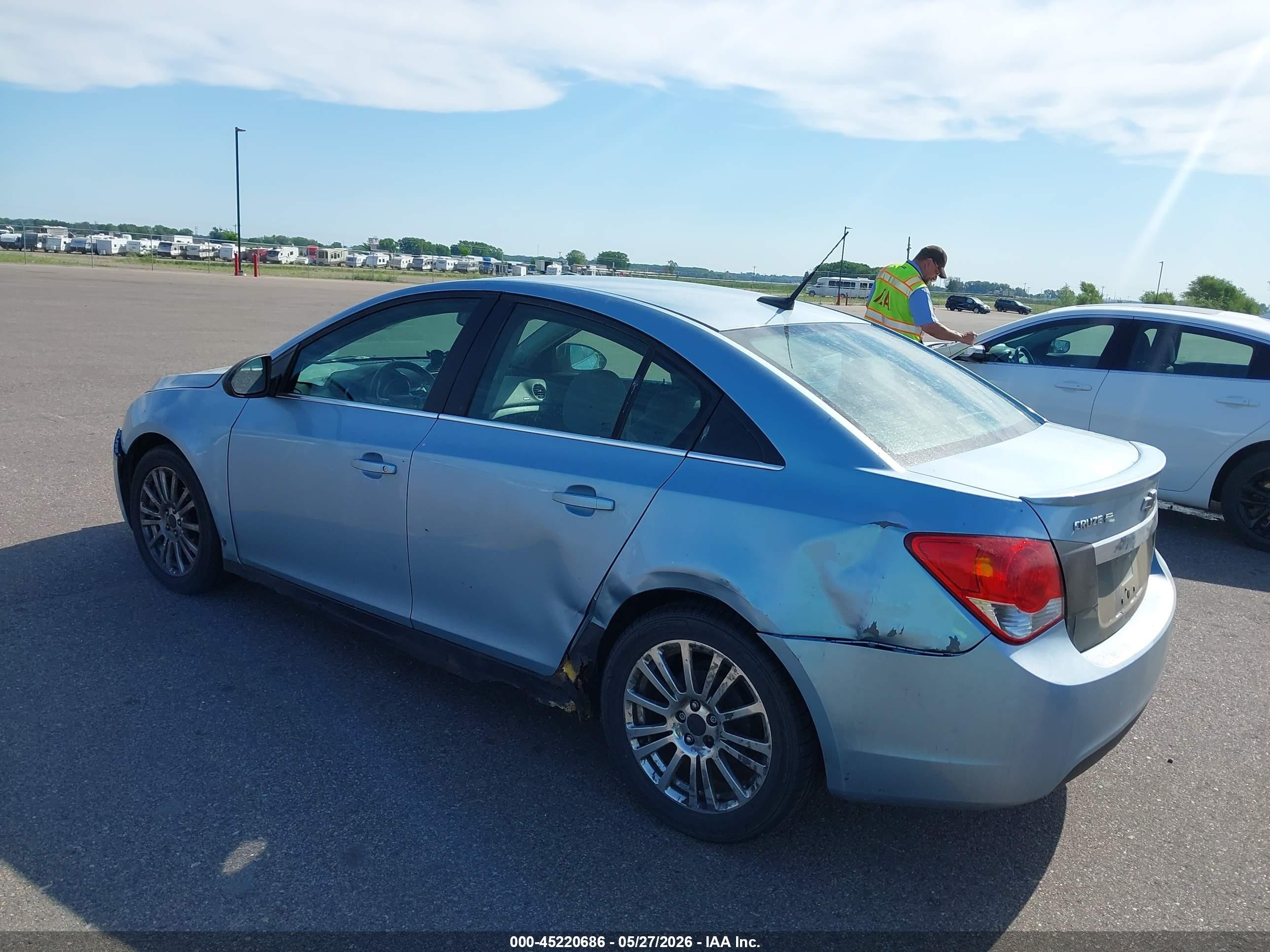 2011 Chevrolet Cruze Eco Light Blue vin: 1G1PK5S91B7217433