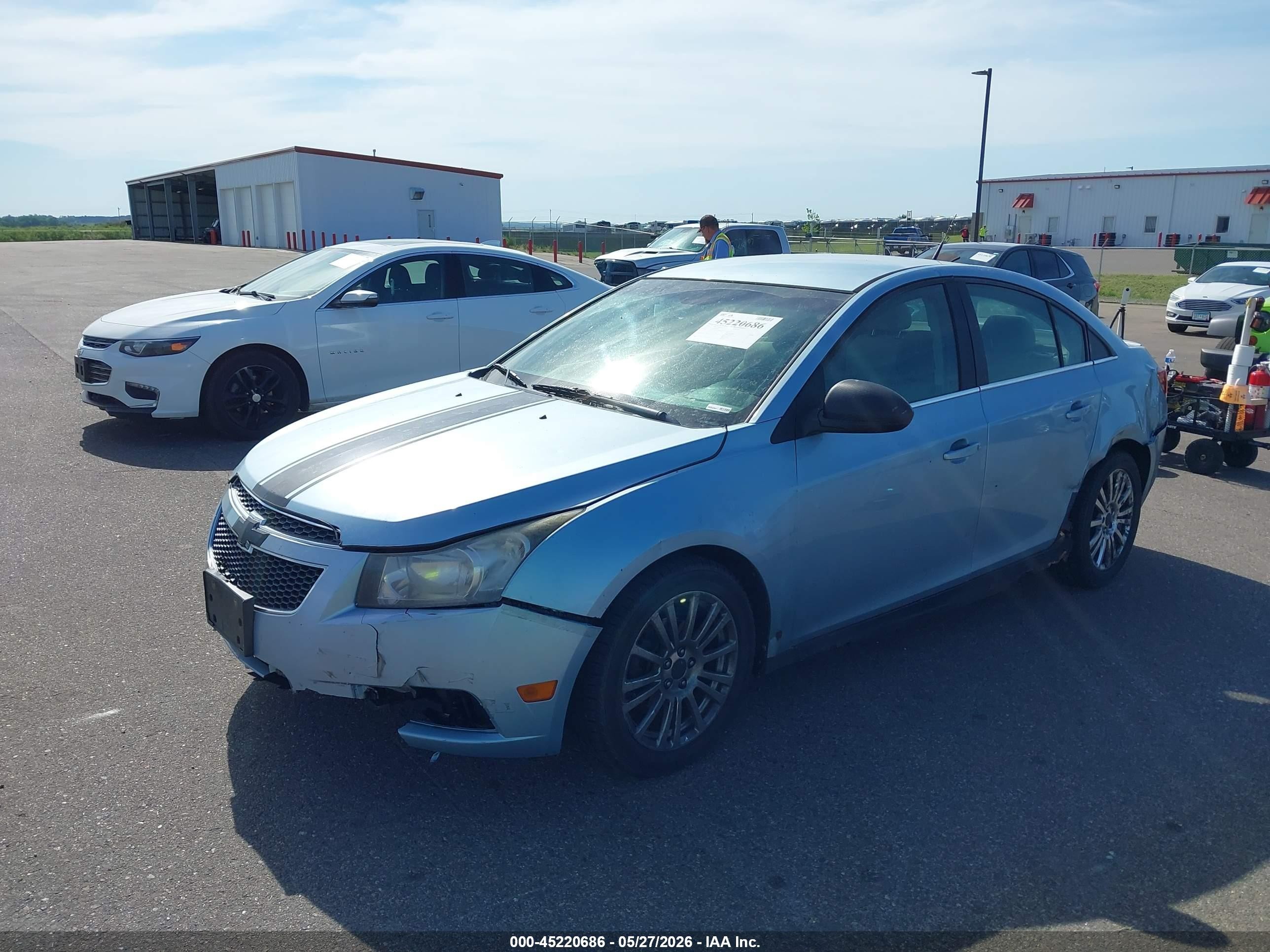 2011 Chevrolet Cruze Eco Light Blue vin: 1G1PK5S91B7217433