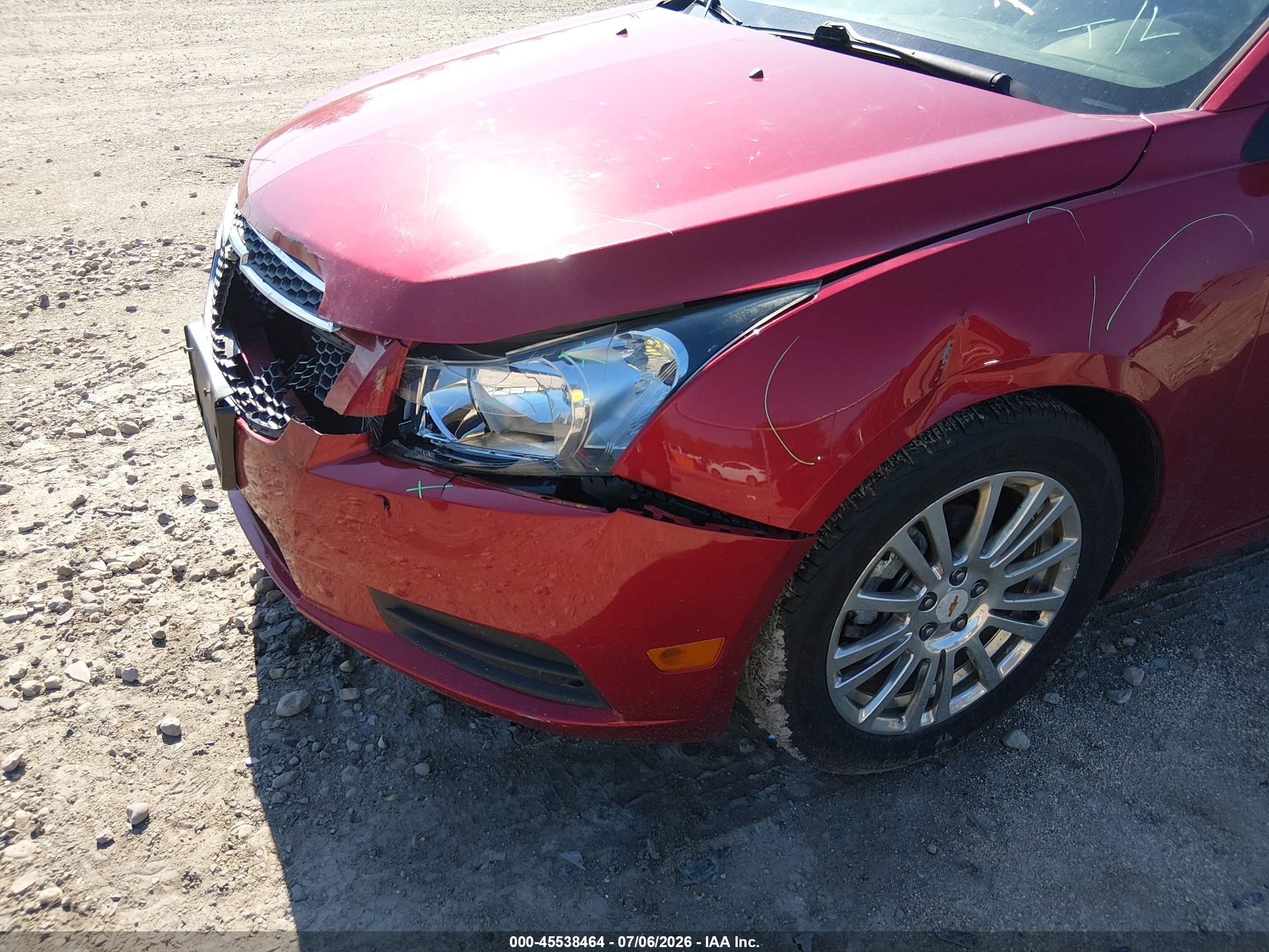 2011 Chevrolet Cruze Eco Красный vin: 1G1PK5S98B7292579