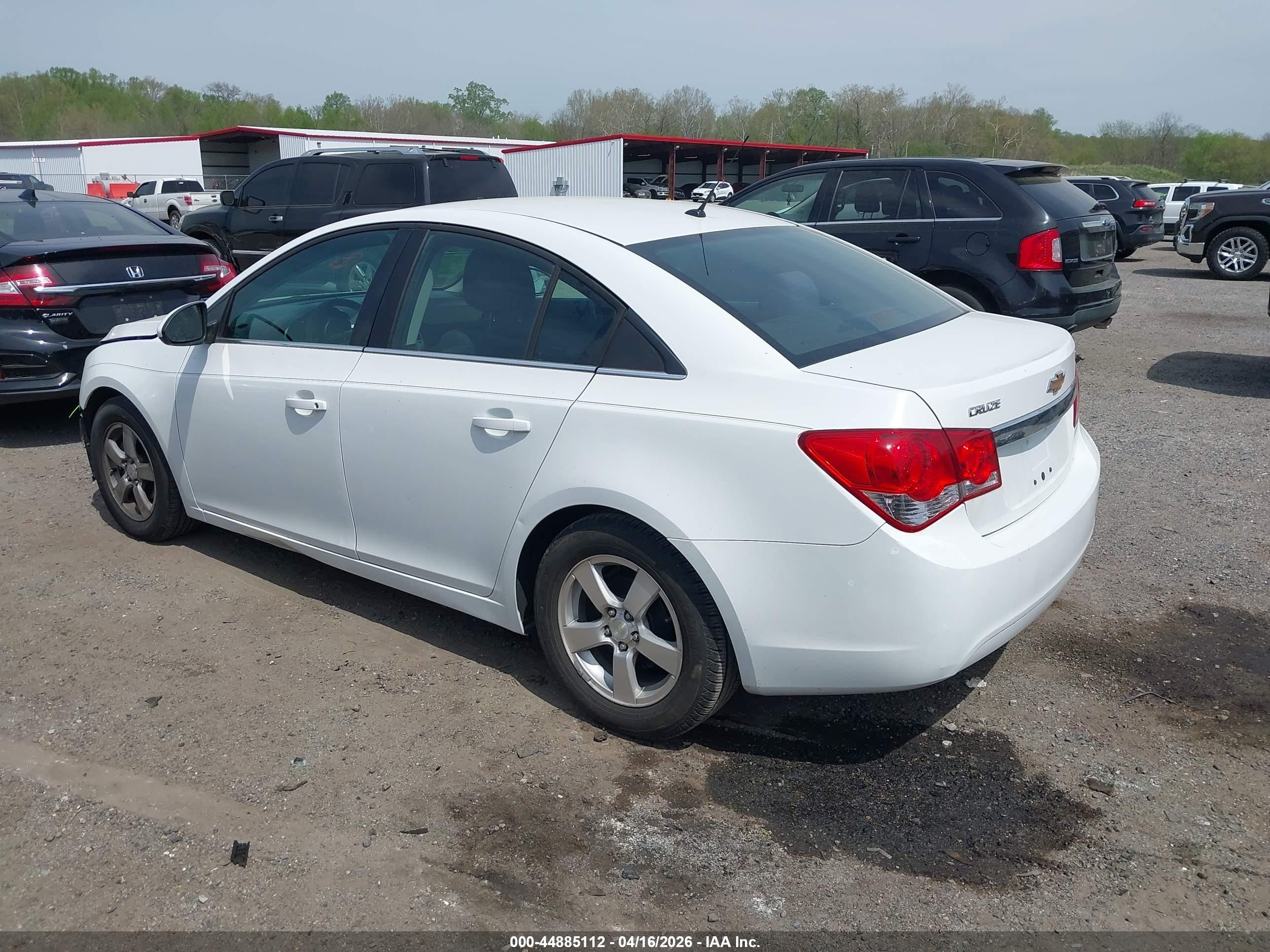 2014 Chevrolet Cruze Lt White vin: 1G1PK5SB0E7181502