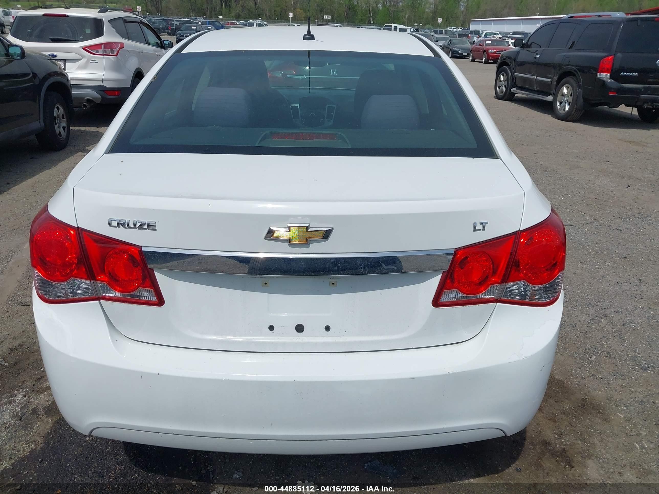 2014 Chevrolet Cruze Lt White vin: 1G1PK5SB0E7181502