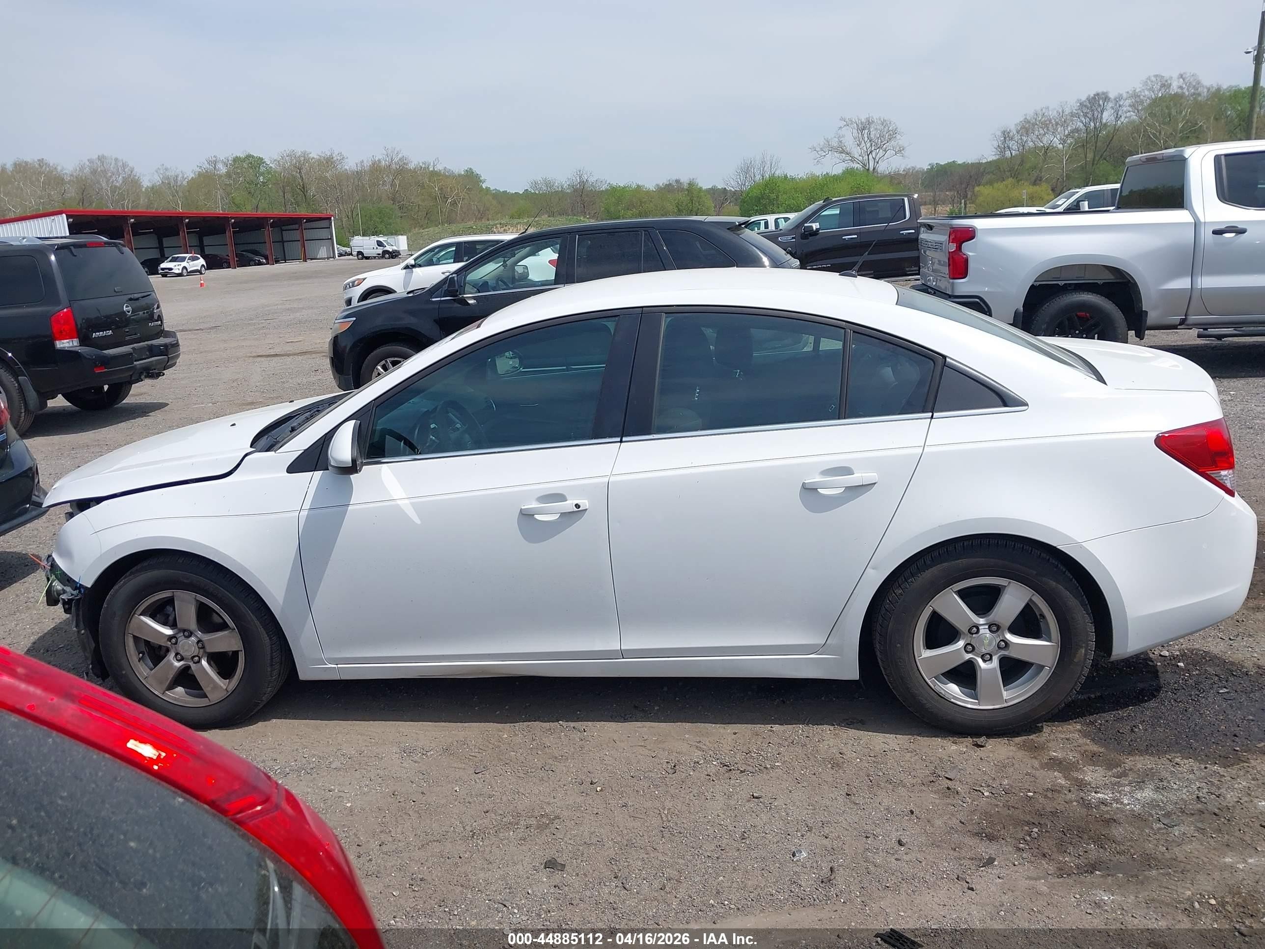 2014 Chevrolet Cruze Lt White vin: 1G1PK5SB0E7181502
