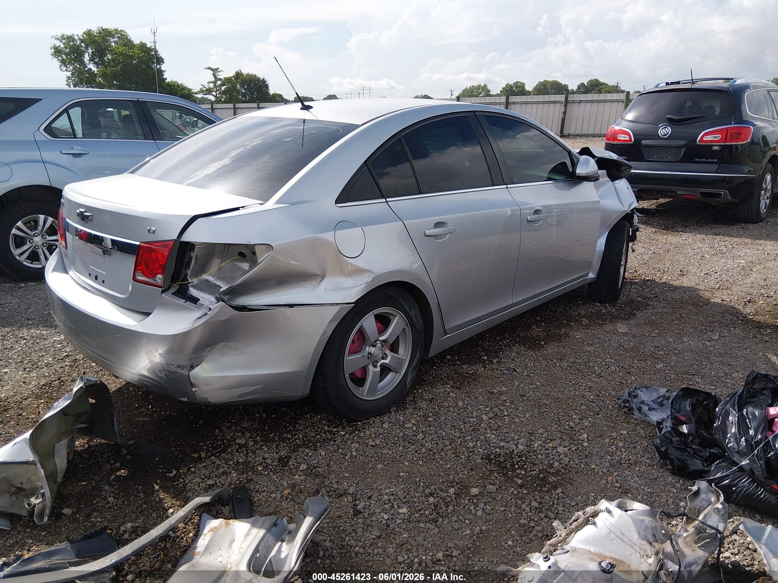 2014 Chevrolet Cruze Lt Silver vin: 1G1PK5SB2E7188130