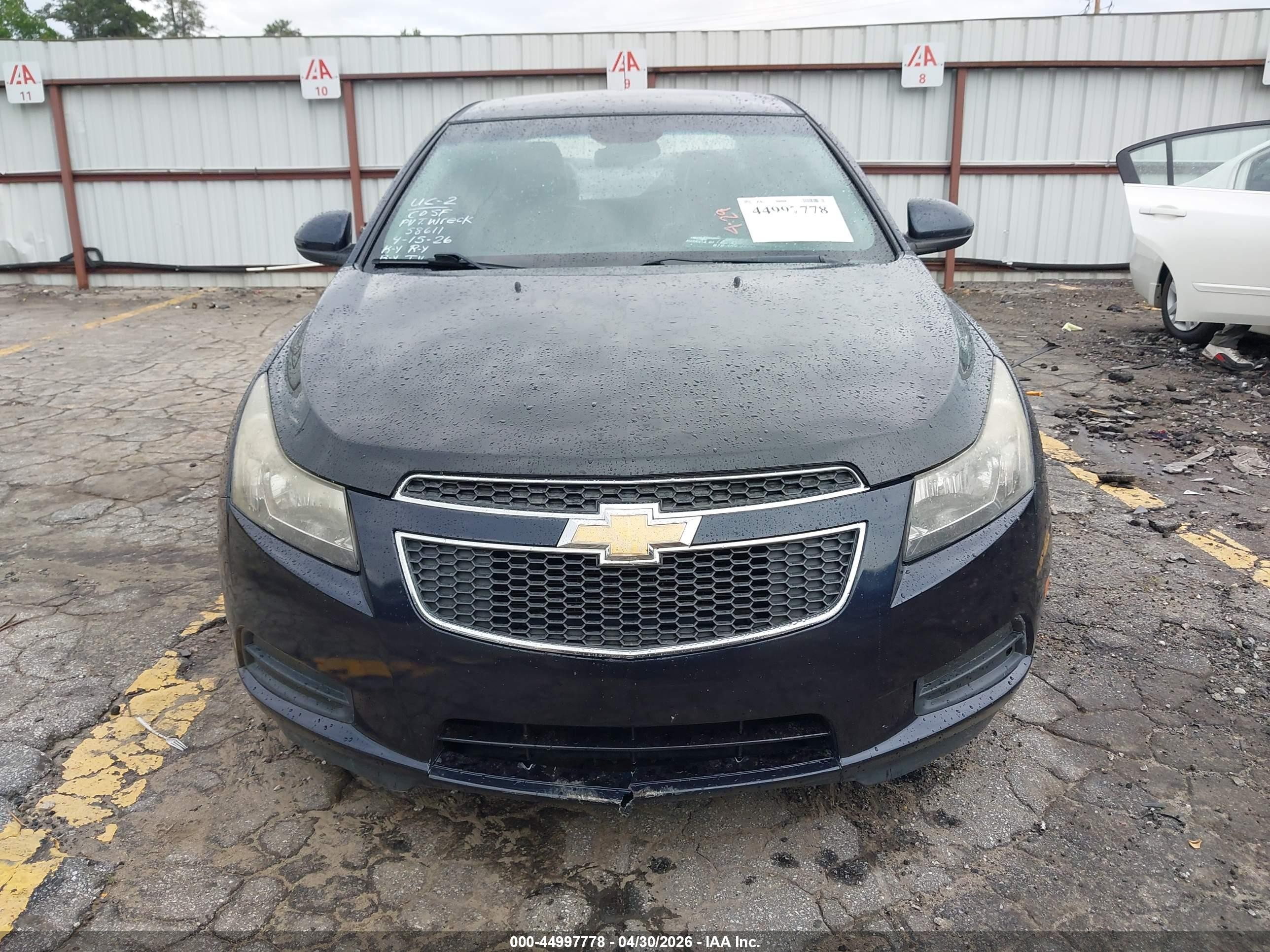 2014 Chevrolet Cruze Lt Blue vin: 1G1PK5SB3E7388157