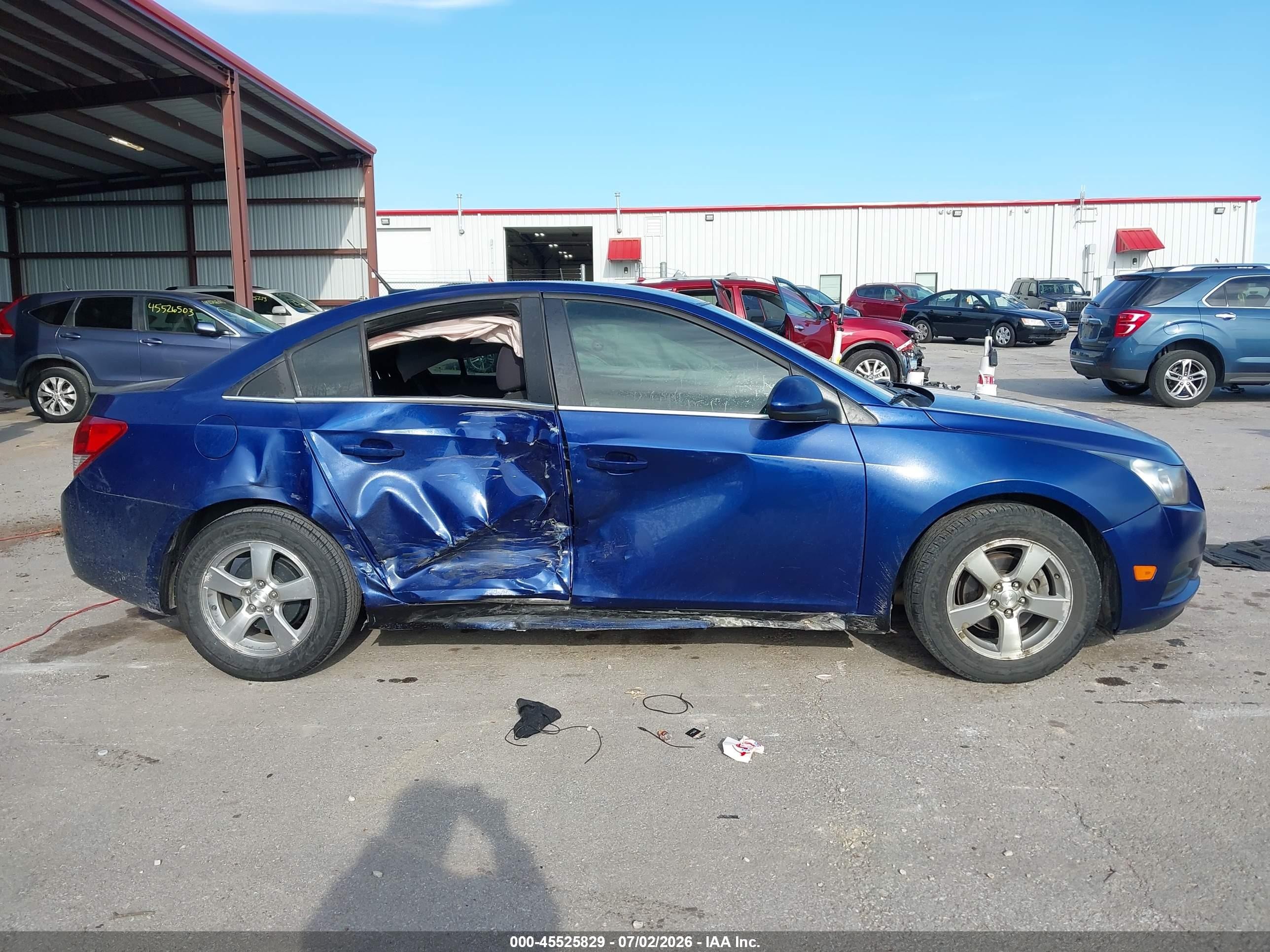 2013 Chevrolet Cruze Lt Blue vin: 1G1PK5SB4D7152745