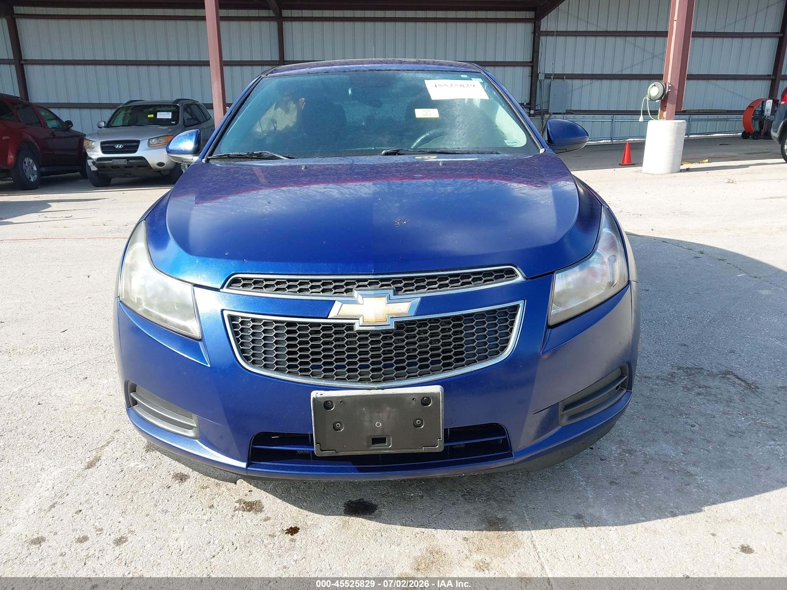 2013 Chevrolet Cruze Lt Blue vin: 1G1PK5SB4D7152745