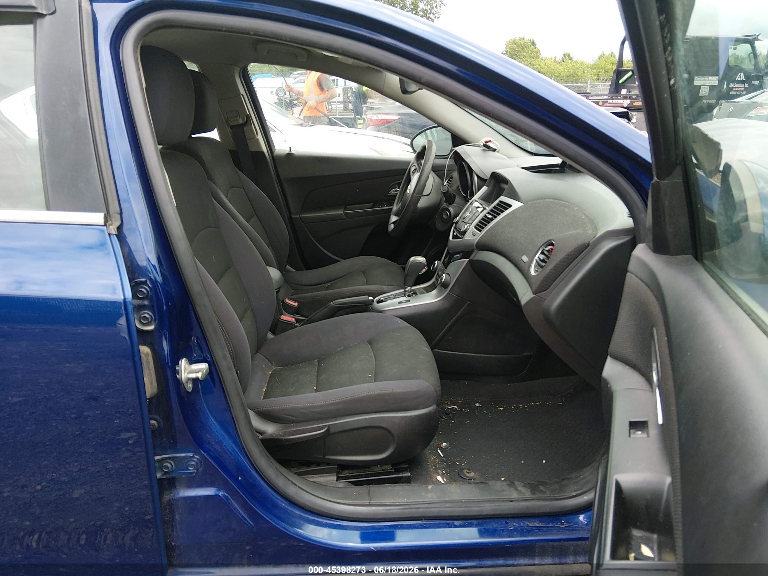 2013 Chevrolet Cruze Lt Blue vin: 1G1PK5SB7D7274886
