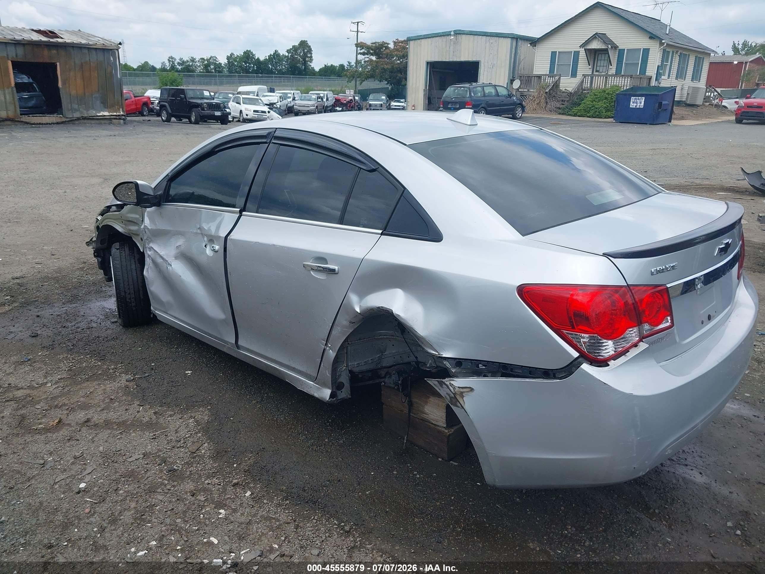 2014 Chevrolet Cruze Lt Silver vin: 1G1PK5SB7E7435884