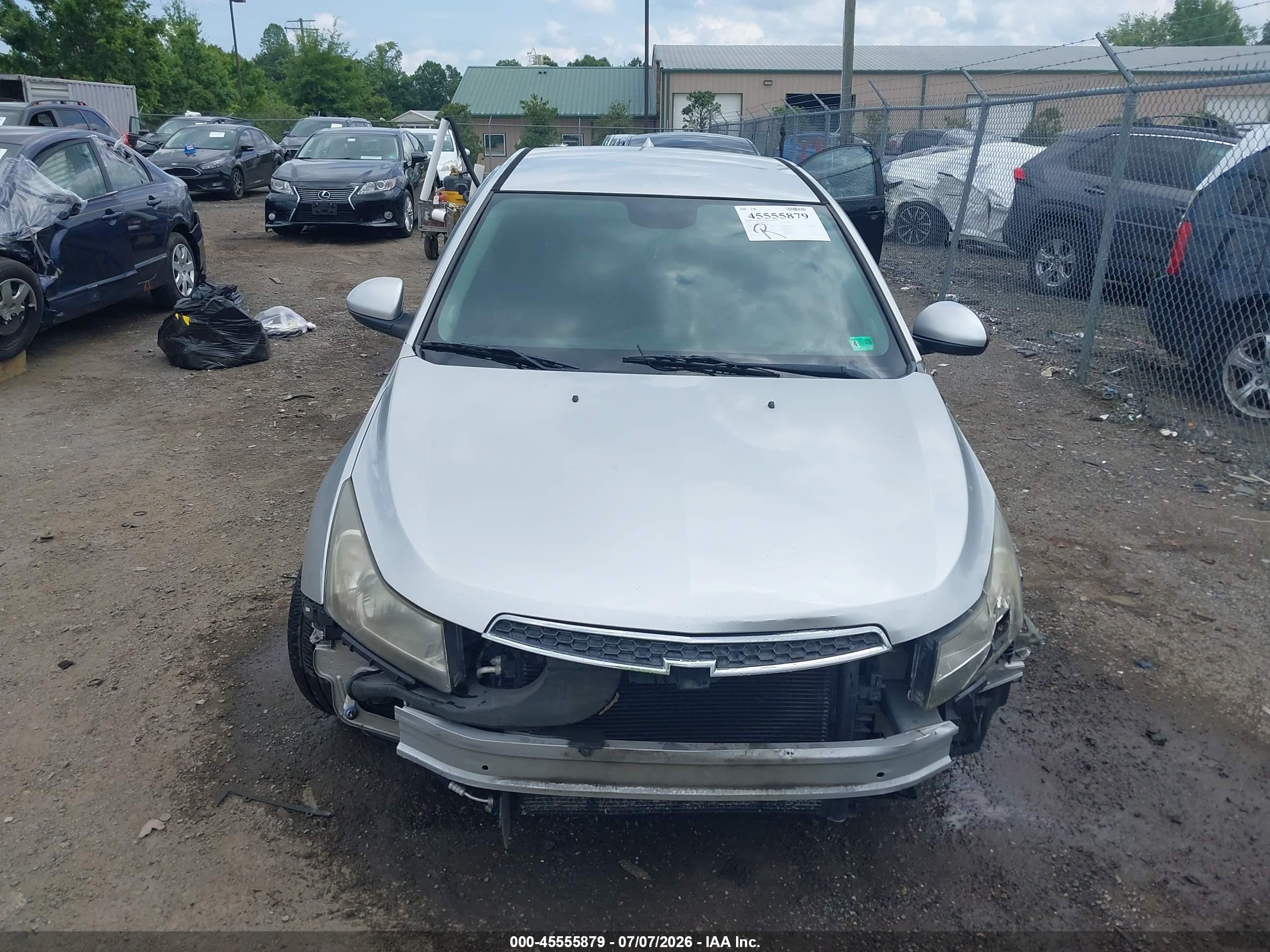 2014 Chevrolet Cruze Lt Silver vin: 1G1PK5SB7E7435884