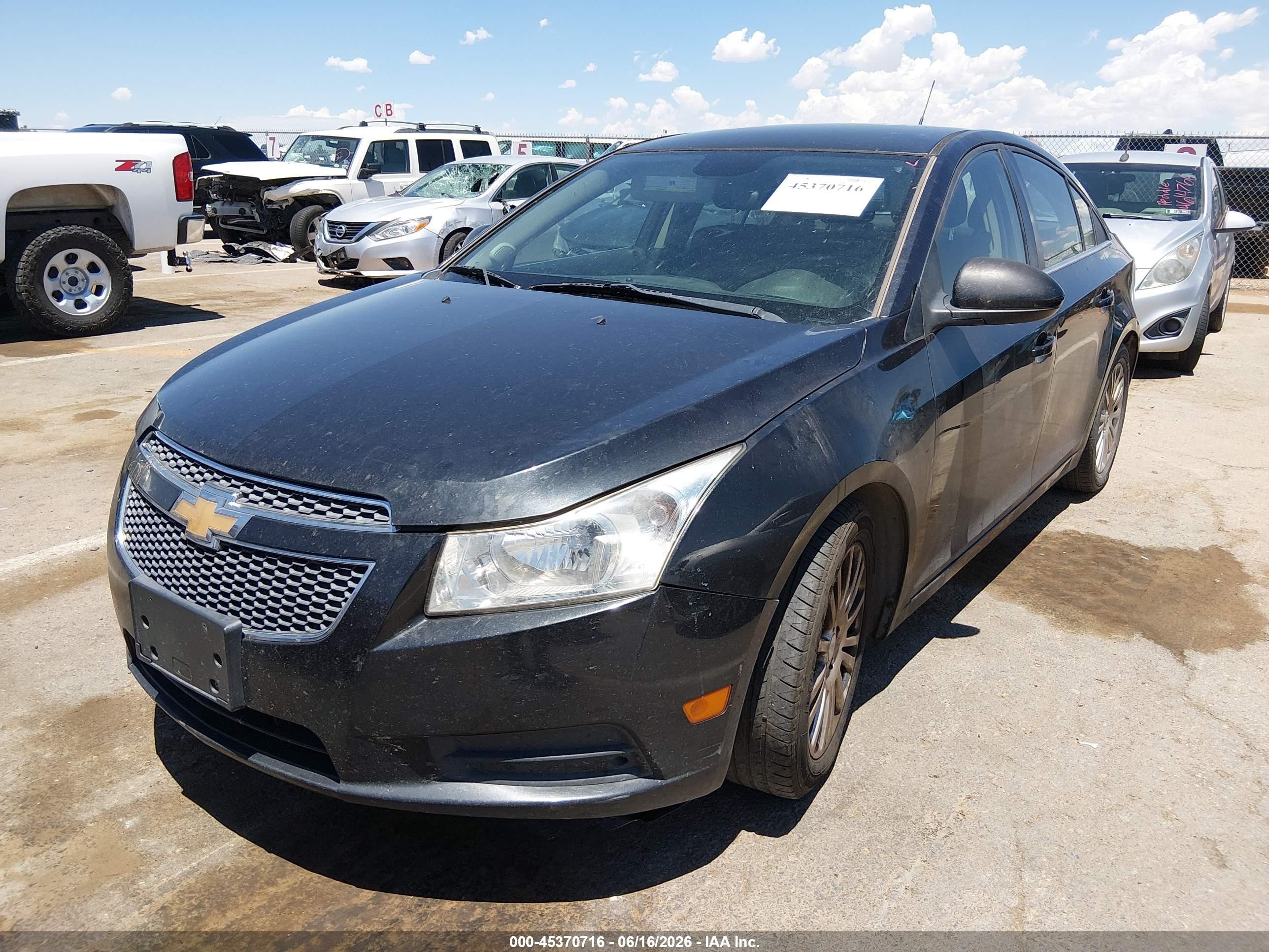 2012 Chevrolet Cruze Eco Black vin: 1G1PK5SC0C7388929