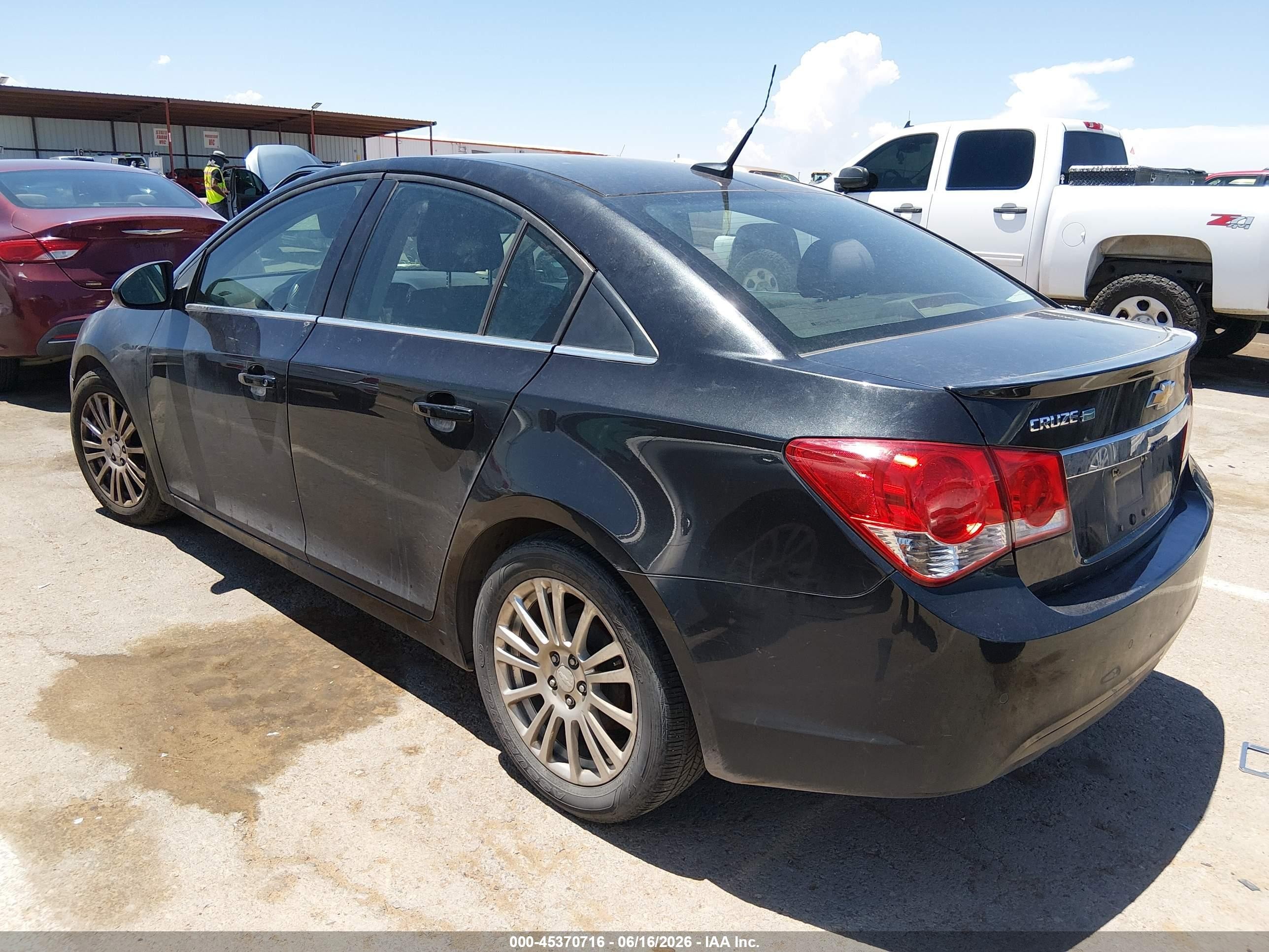 2012 Chevrolet Cruze Eco Black vin: 1G1PK5SC0C7388929