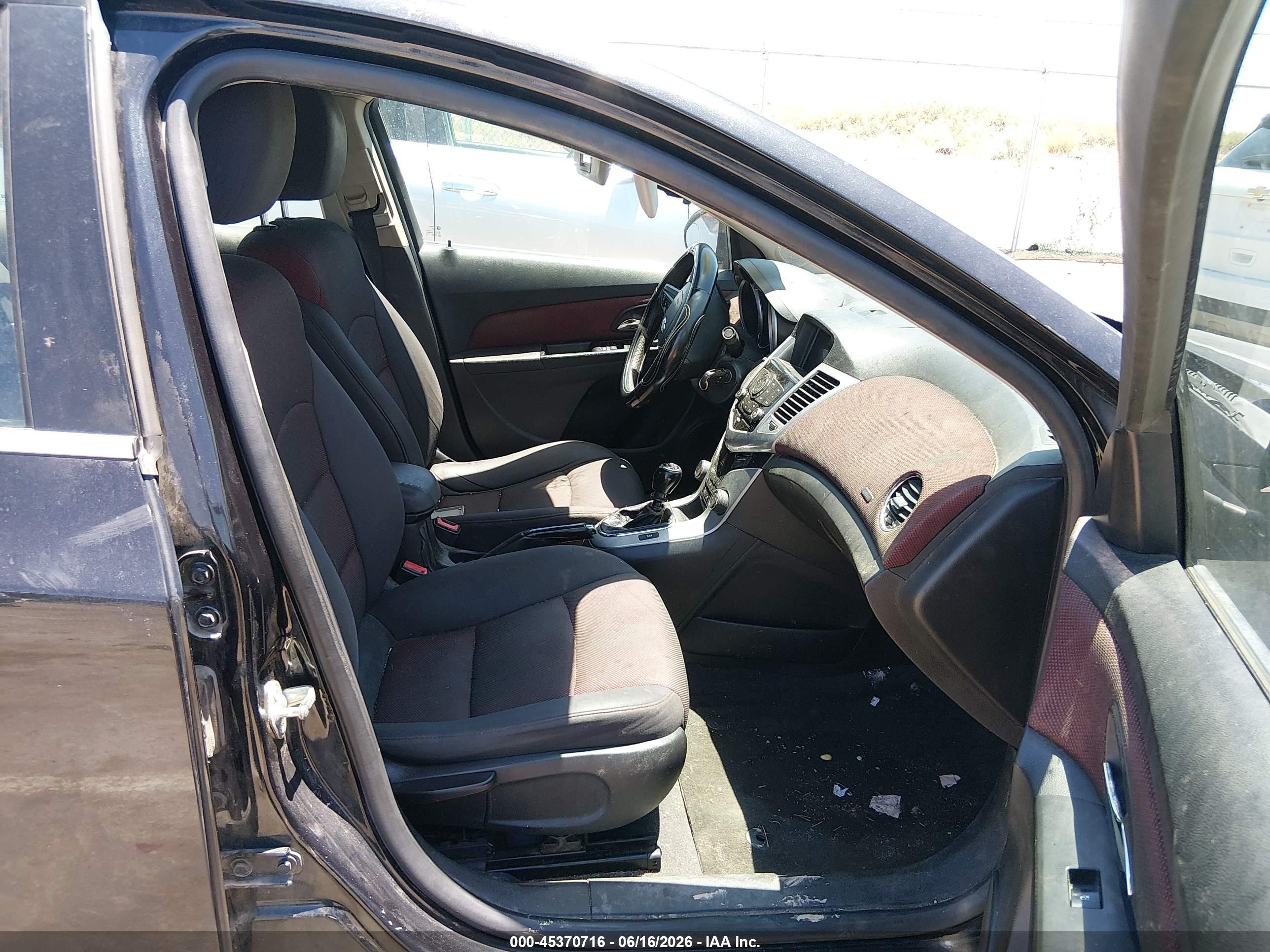 2012 Chevrolet Cruze Eco Black vin: 1G1PK5SC0C7388929
