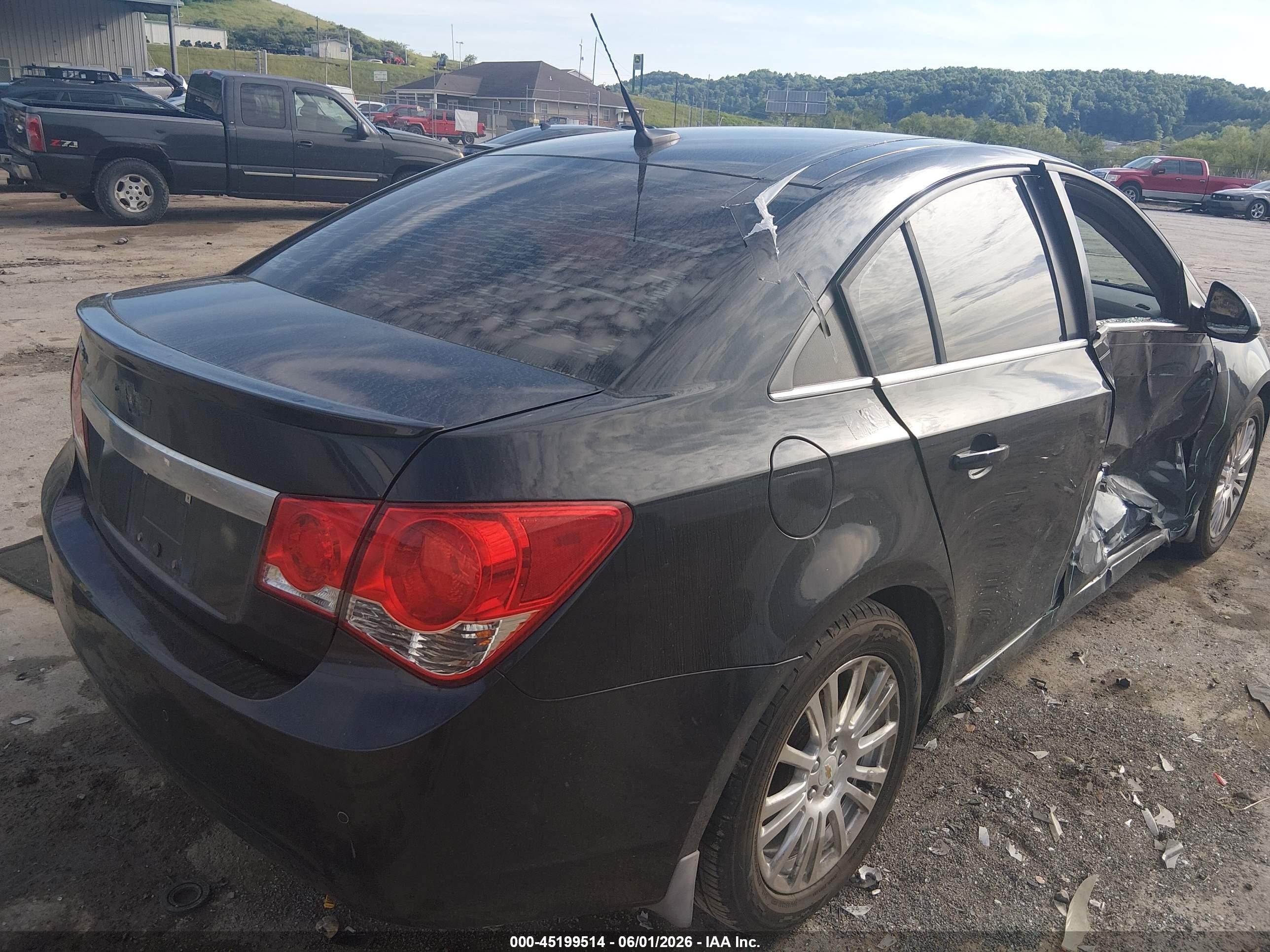 2012 Chevrolet Cruze Eco Black vin: 1G1PK5SC1C7101291
