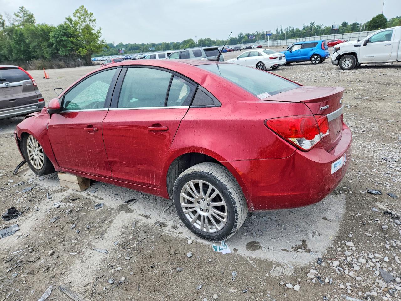 2012 Chevrolet Cruze Eco Red vin: 1G1PK5SC4C7399514