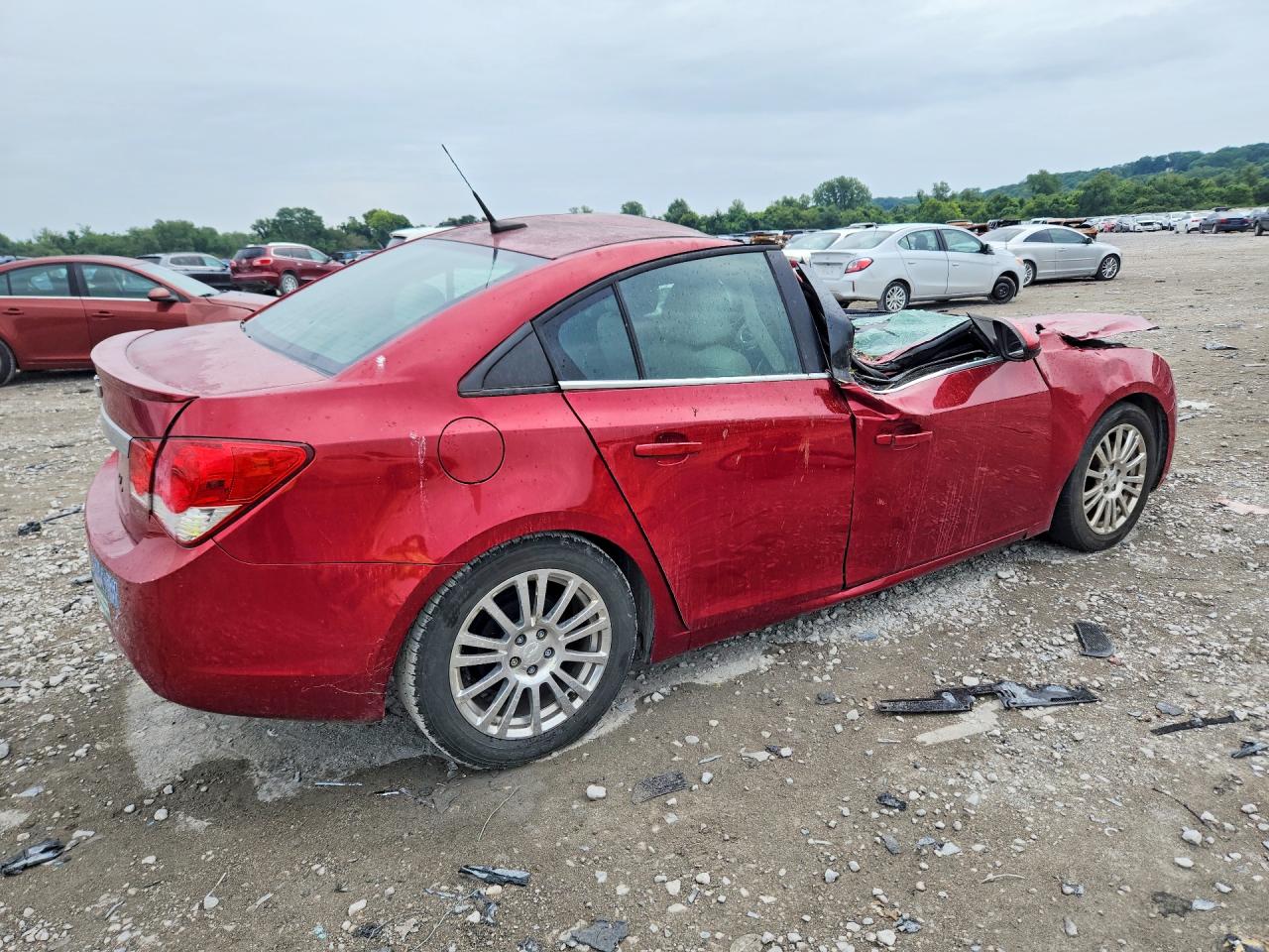 2012 Chevrolet Cruze Eco Red vin: 1G1PK5SC4C7399514