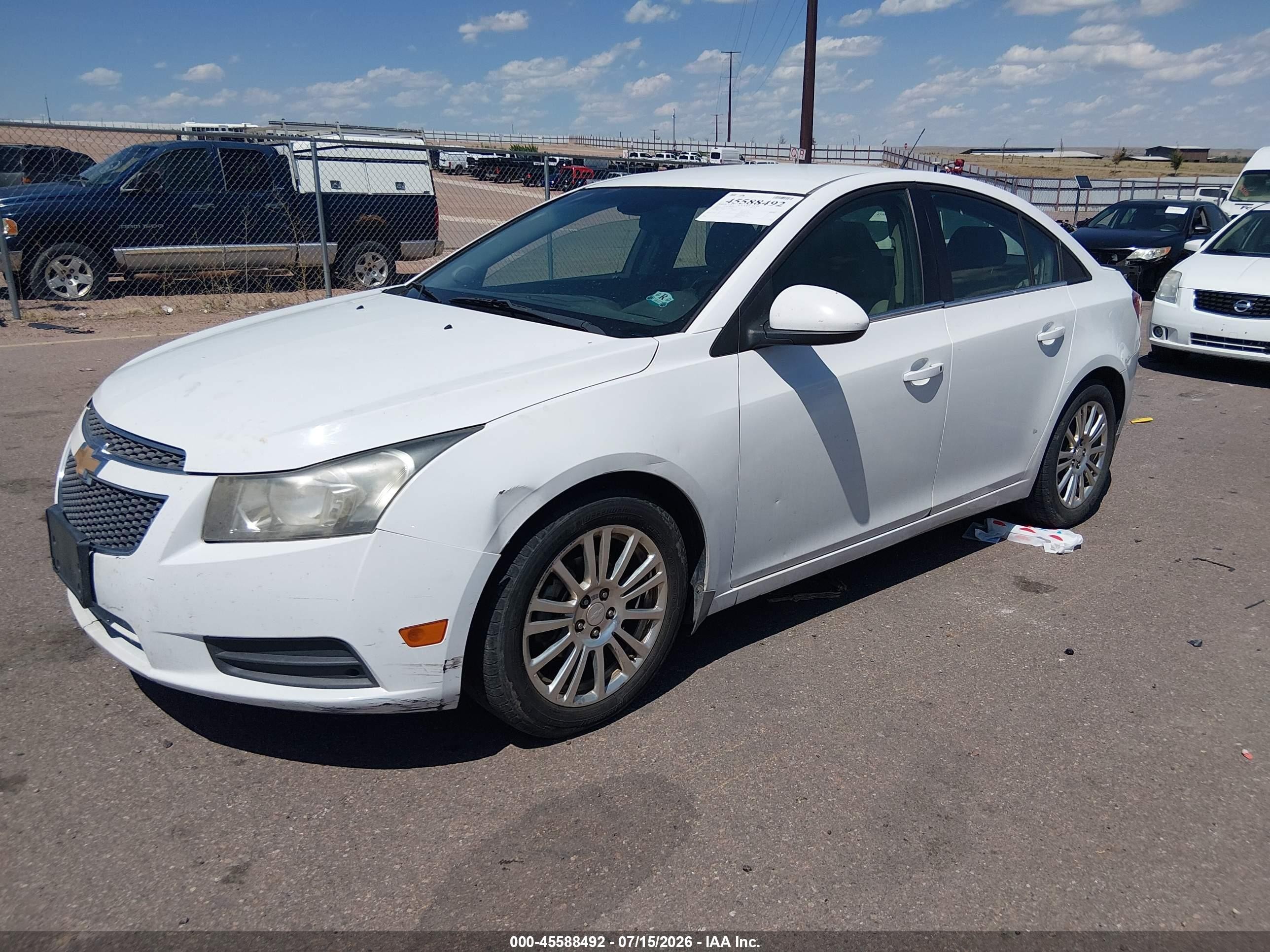 2012 Chevrolet Cruze Eco White vin: 1G1PK5SC5C7389798