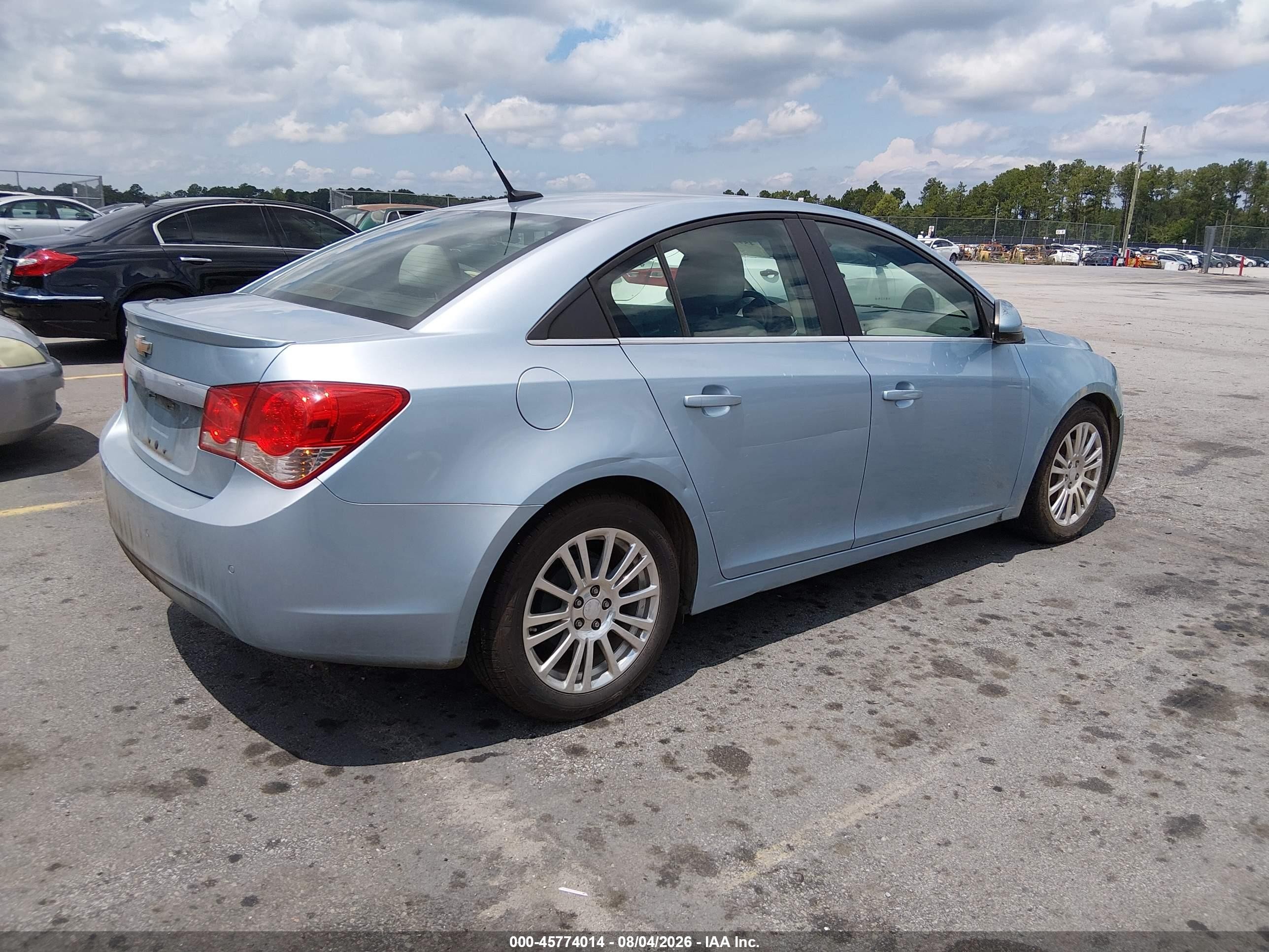 2012 Chevrolet Cruze Eco Light Blue vin: 1G1PK5SC6C7248111