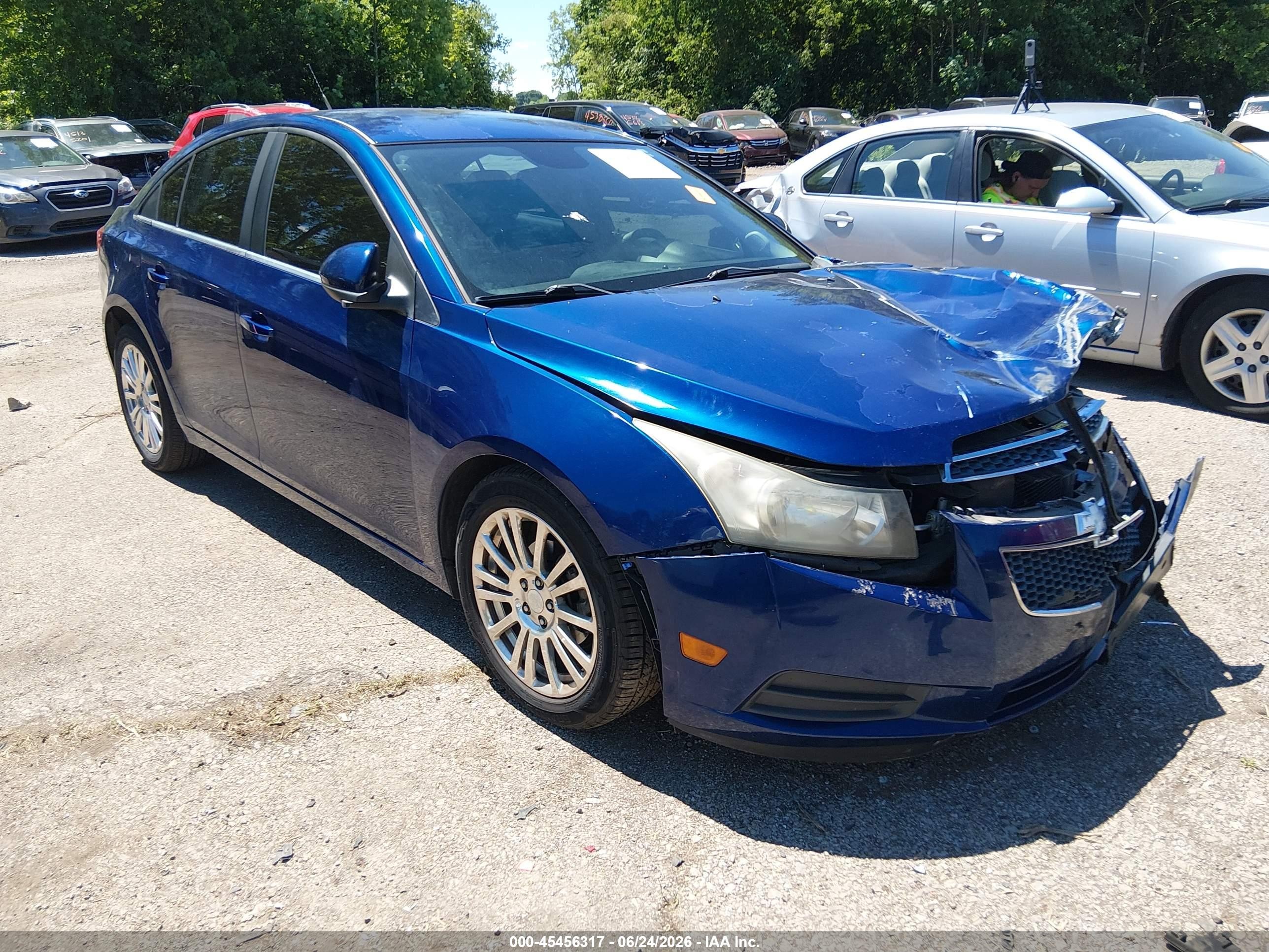 2012 Chevrolet Cruze Eco Blue vin: 1G1PK5SC7C7344877