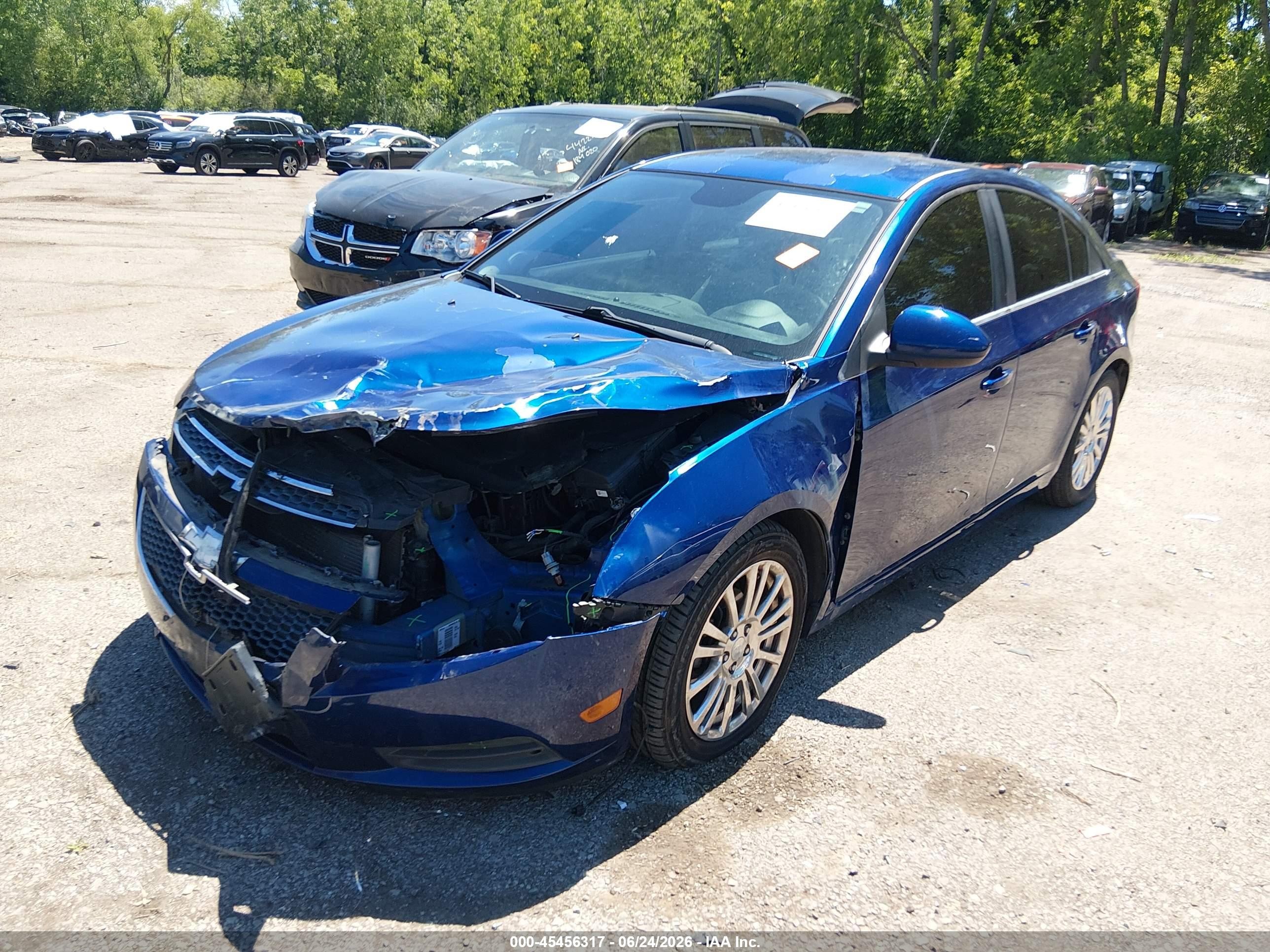 2012 Chevrolet Cruze Eco Blue vin: 1G1PK5SC7C7344877