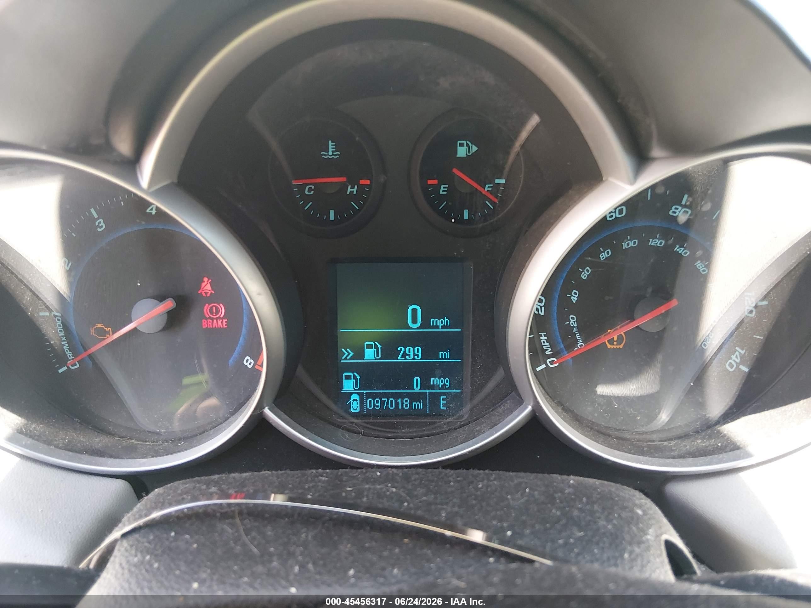 2012 Chevrolet Cruze Eco Blue vin: 1G1PK5SC7C7344877