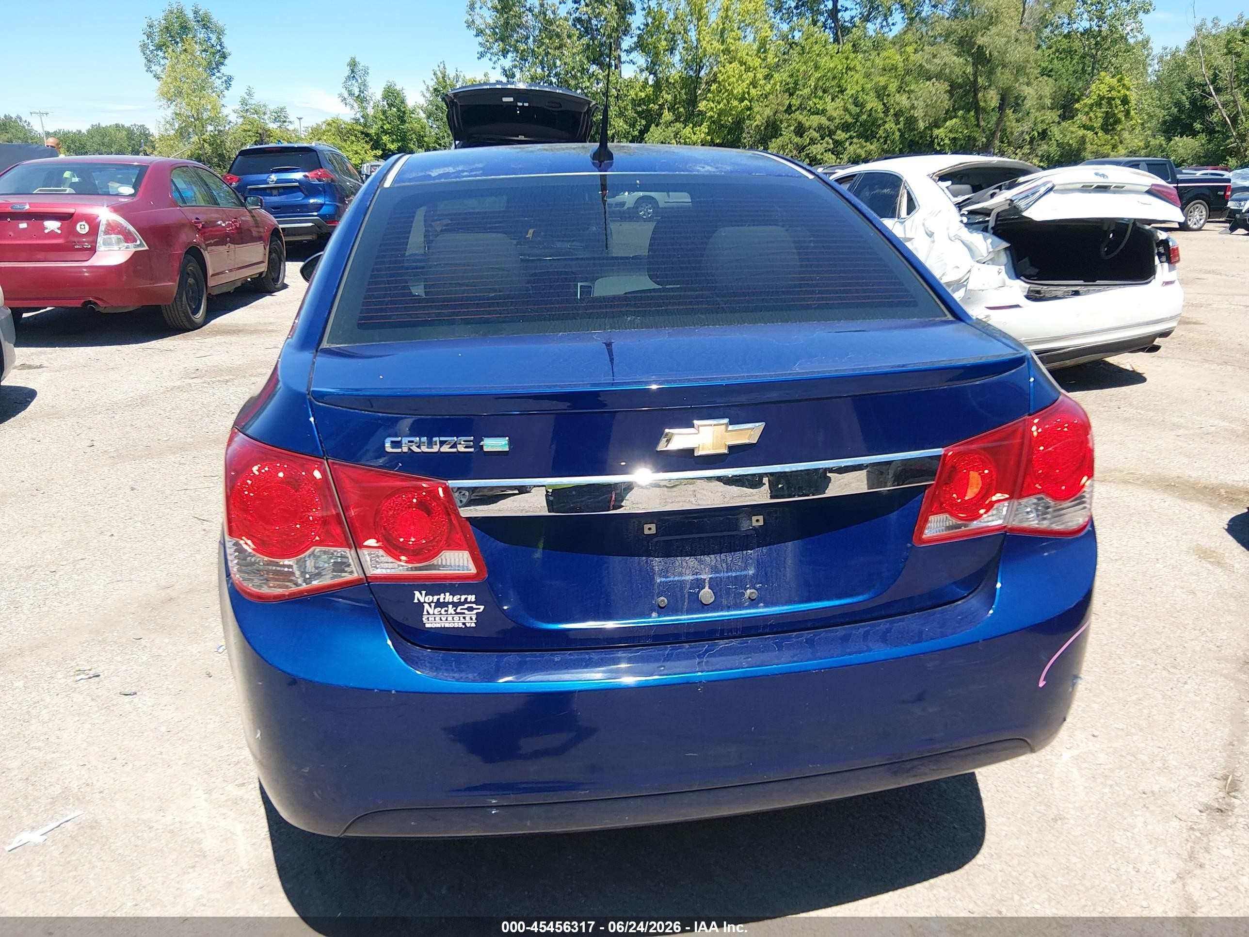 2012 Chevrolet Cruze Eco Blue vin: 1G1PK5SC7C7344877