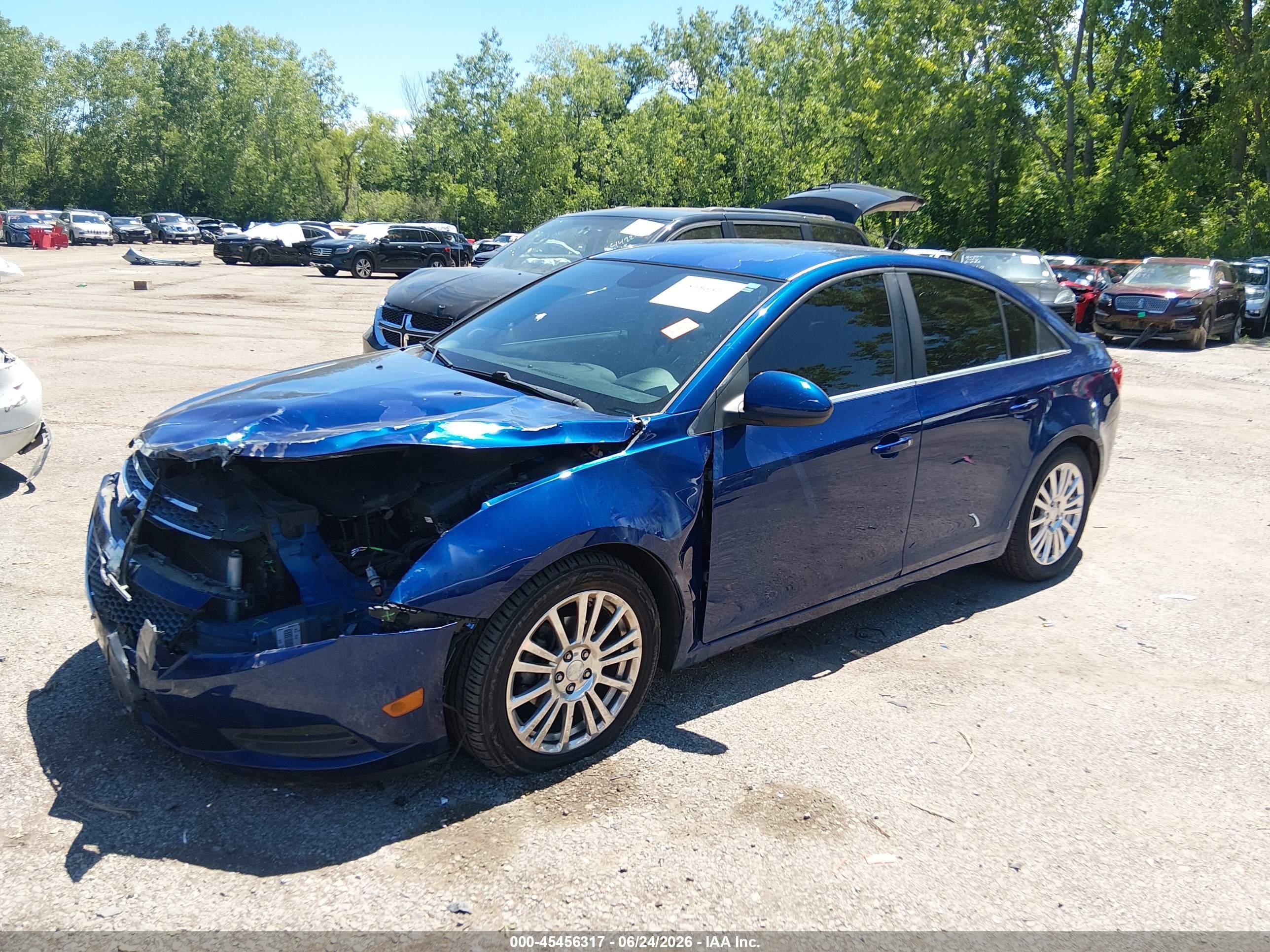 2012 Chevrolet Cruze Eco Blue vin: 1G1PK5SC7C7344877