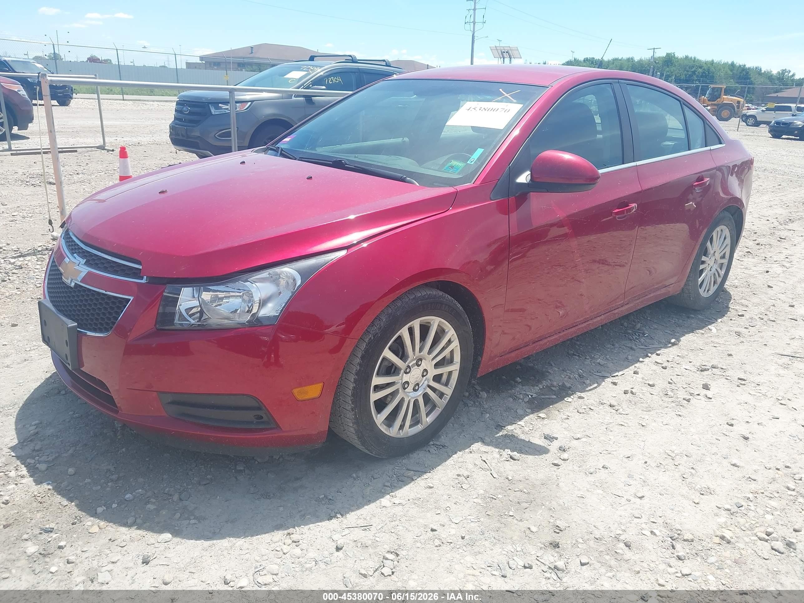 2012 Chevrolet Cruze Eco Red vin: 1G1PK5SC8C7281059