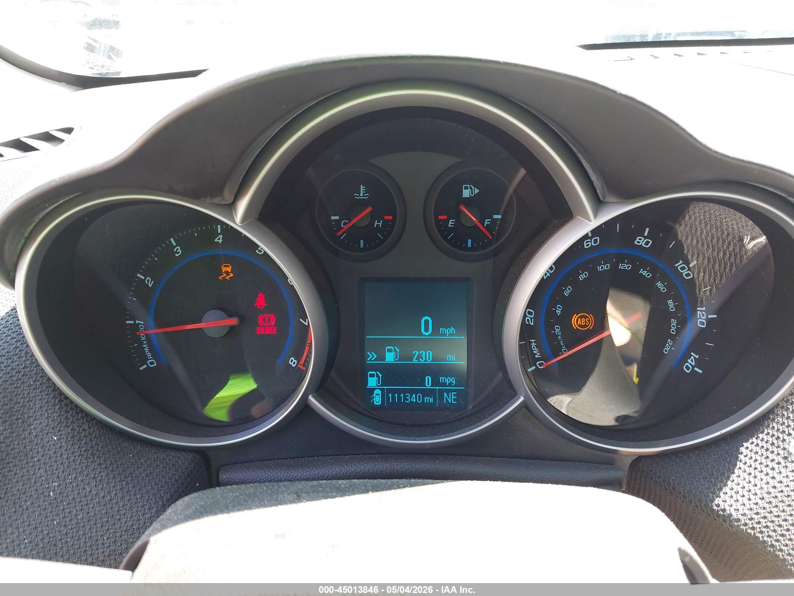 2012 Chevrolet Cruze Eco Белый vin: 1G1PK5SC8C7298931