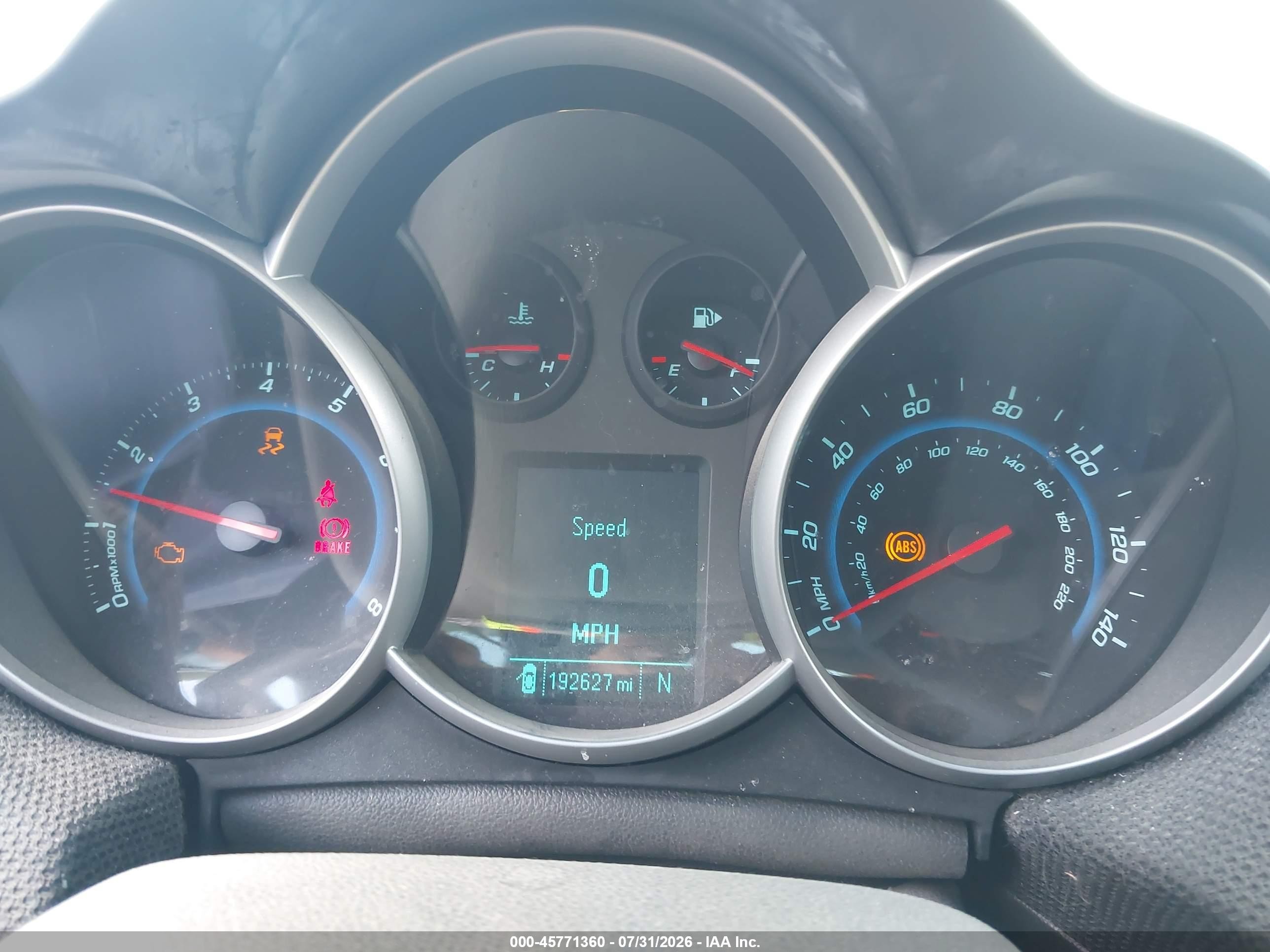 2012 Chevrolet Cruze Eco Blue vin: 1G1PK5SC9C7305630