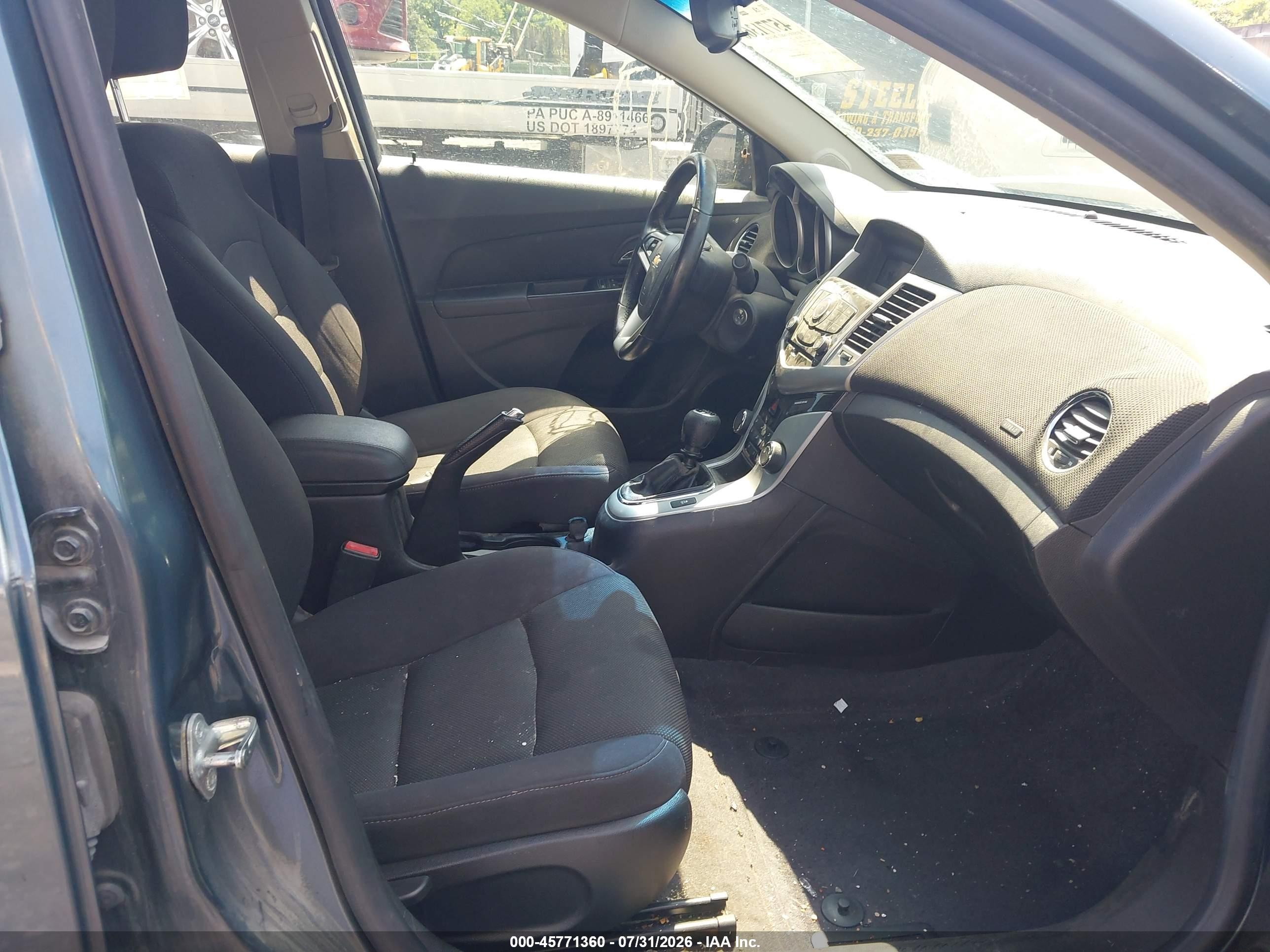 2012 Chevrolet Cruze Eco Blue vin: 1G1PK5SC9C7305630