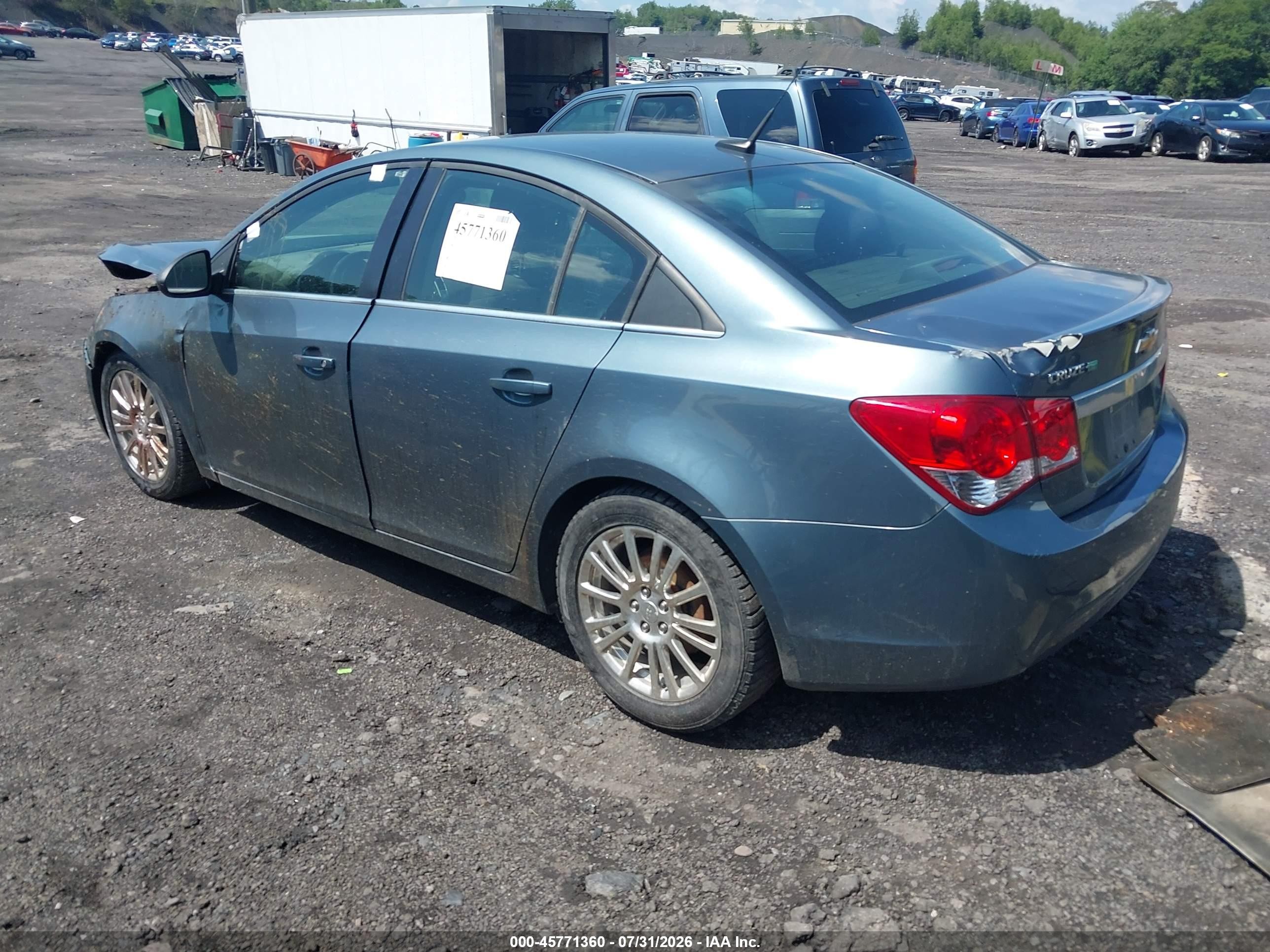 2012 Chevrolet Cruze Eco Blue vin: 1G1PK5SC9C7305630