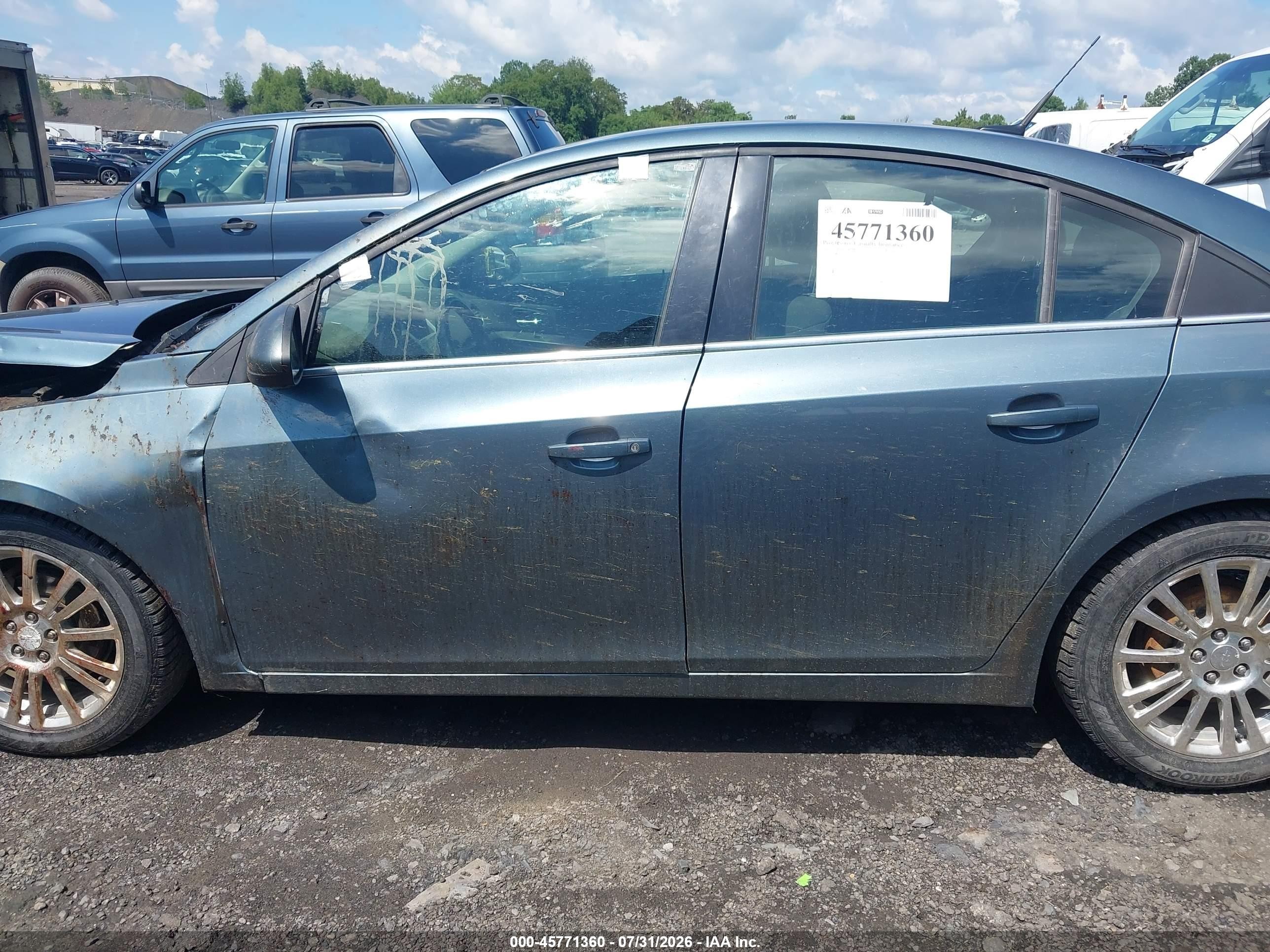 2012 Chevrolet Cruze Eco Blue vin: 1G1PK5SC9C7305630